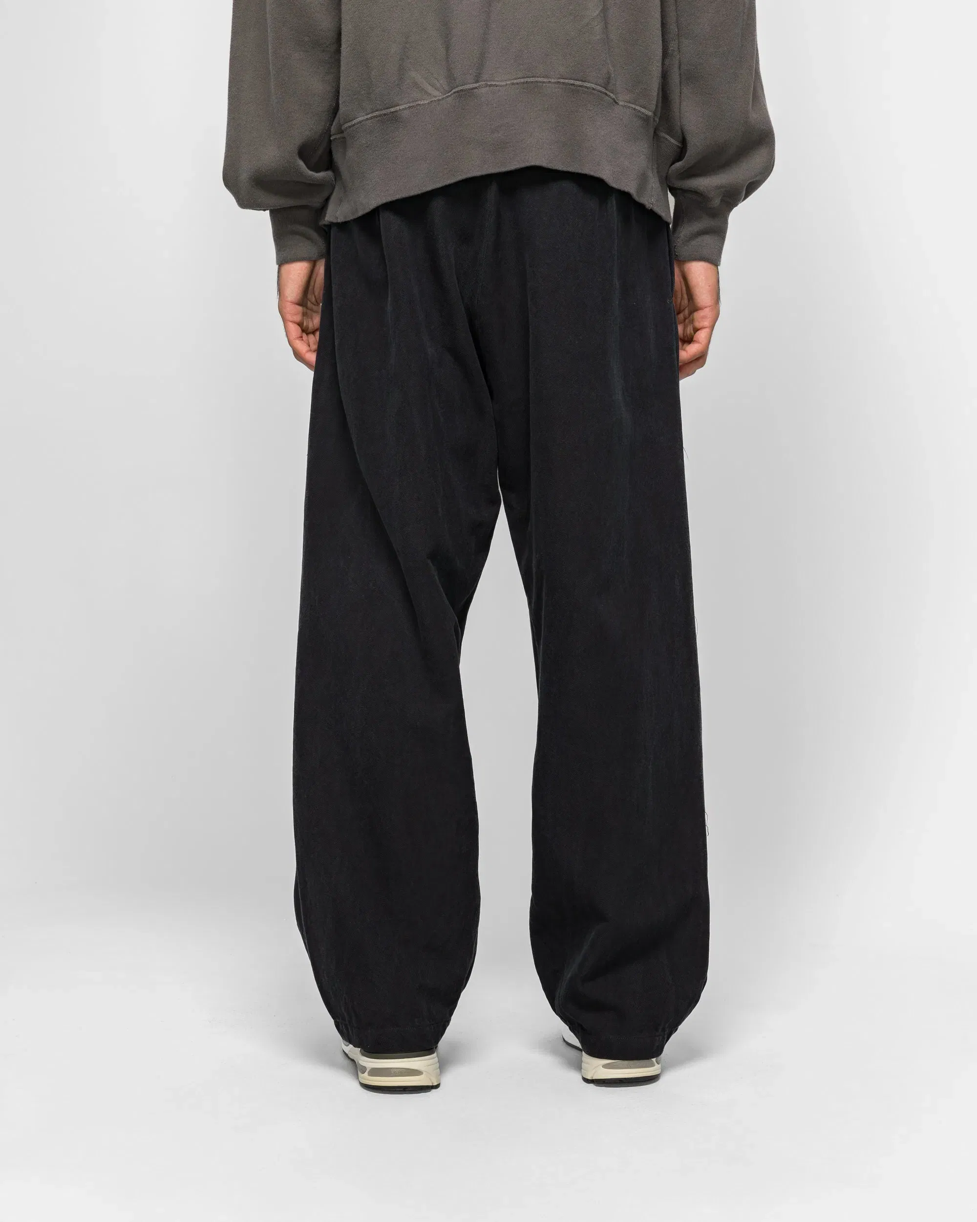 A.PRESSE Vintage Cotton Silk WW2 British Army Trousers - Black