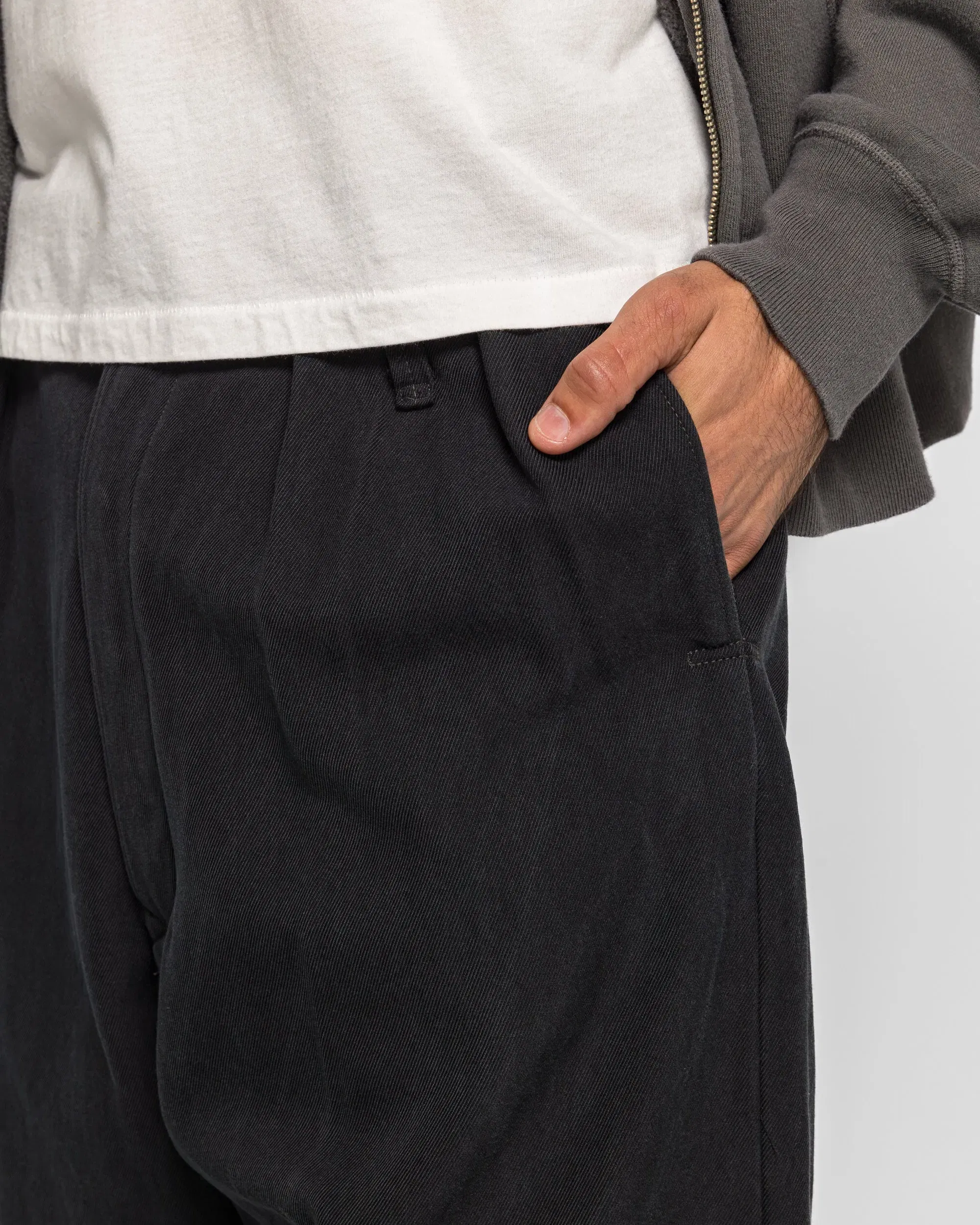A.PRESSE Vintage Cotton Silk WW2 British Army Trousers - Black