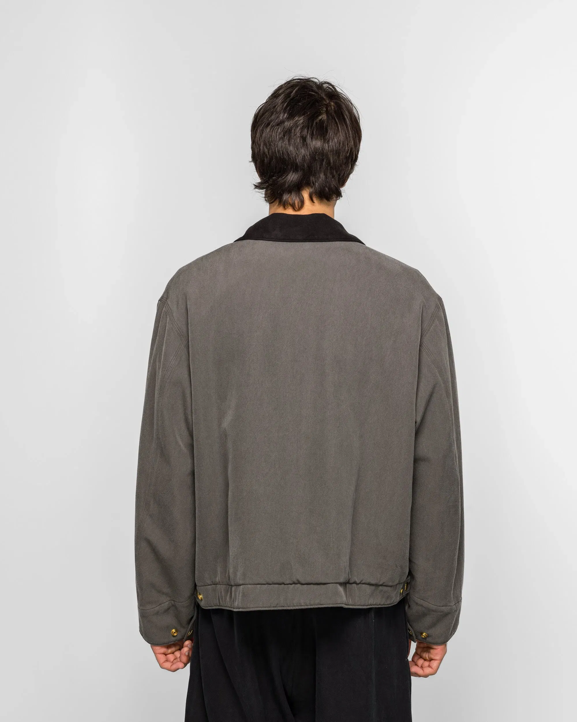A.PRESSE Vintage Silk Cotton Detroit Jacket - Grey