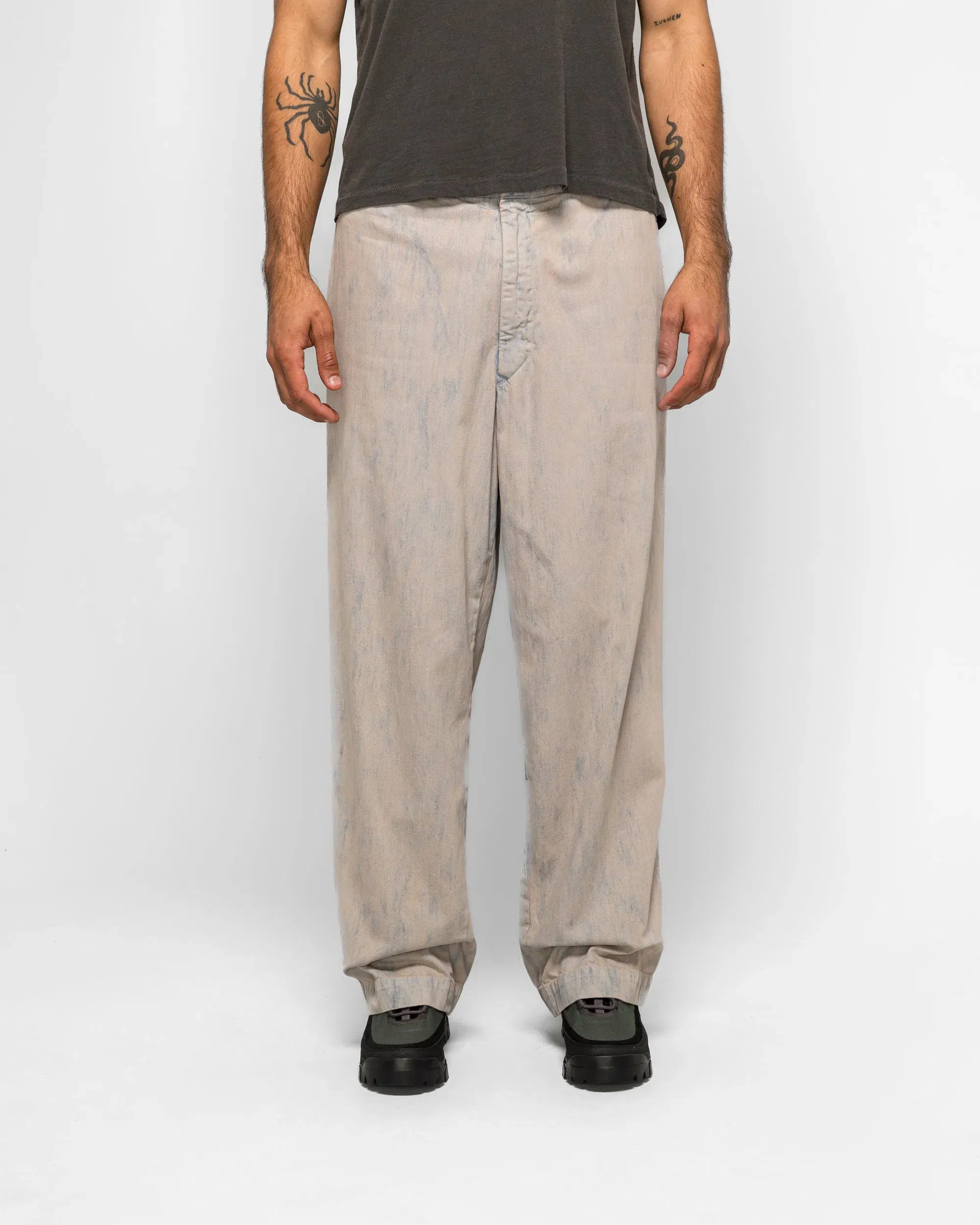 A.PRESSE Vintage Prisoner Denim Pants - Bleach