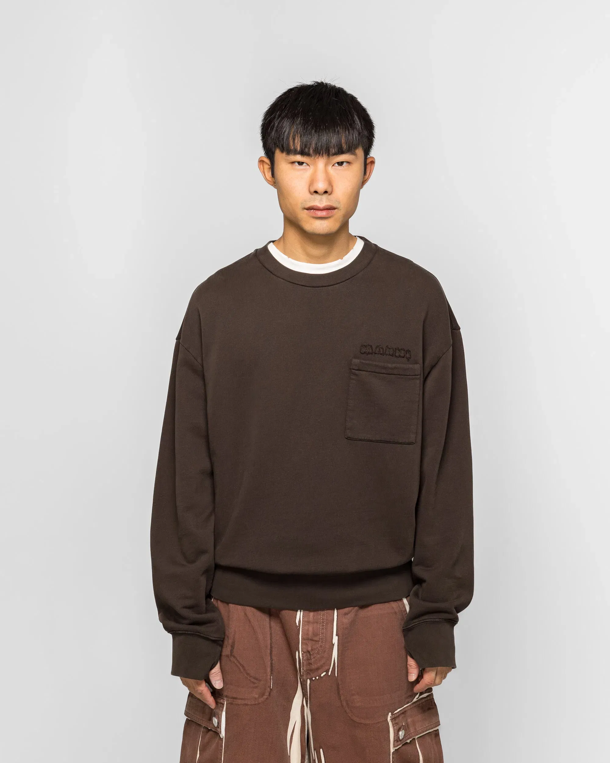 Marni Mock Neck Sweatshirt - Cacao Garment Dye