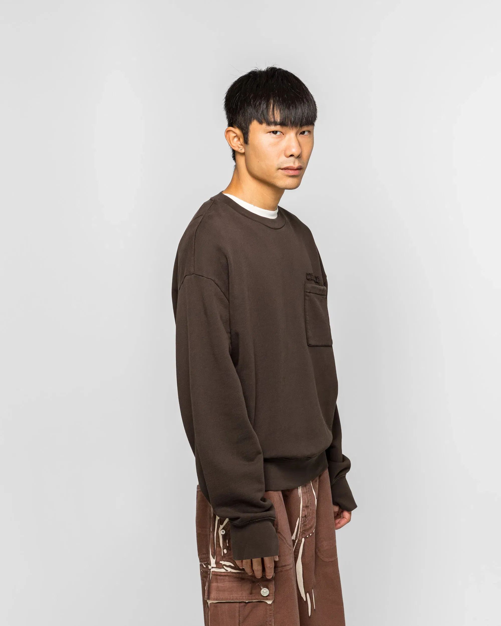 Marni Mock Neck Sweatshirt - Cacao Garment Dye