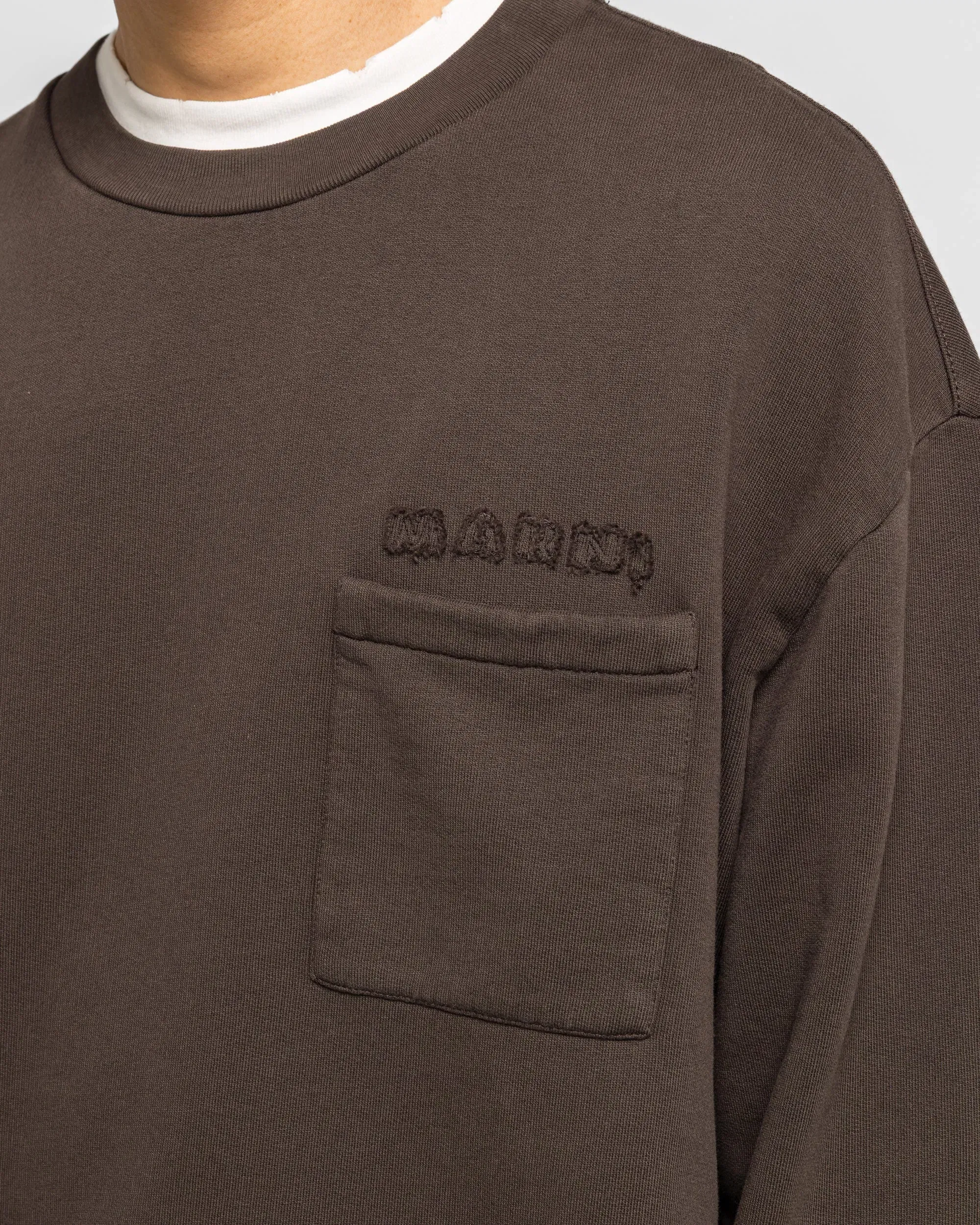 Marni Mock Neck Sweatshirt - Cacao Garment Dye