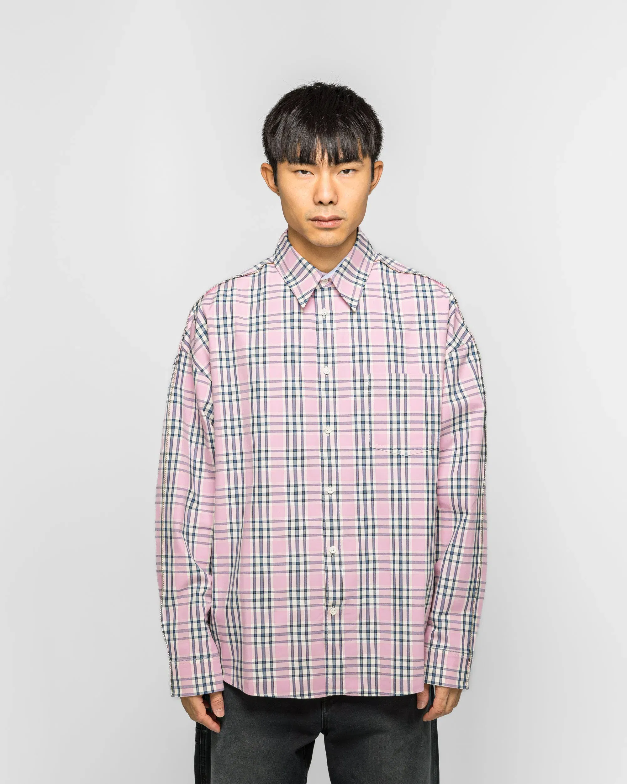 Marni Check Compact Cotton Long-Sleeved Shirt - Quartz