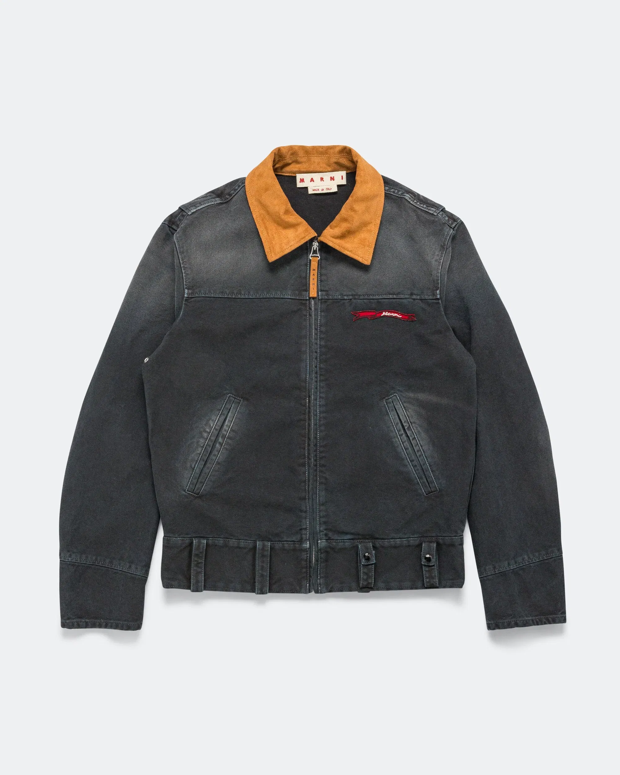 Marni Compact Cotton Canvas Jacket - Black Garment Dye