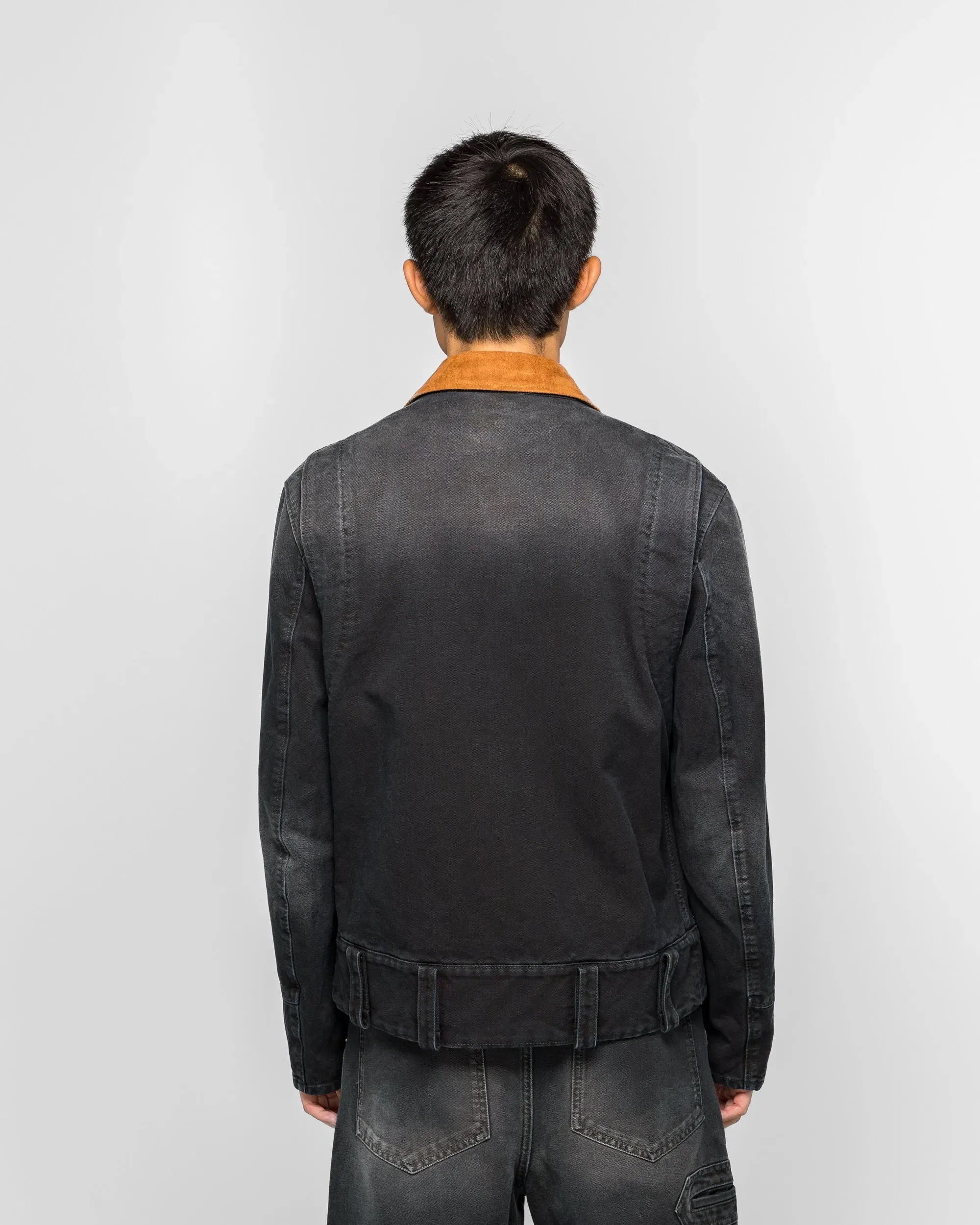 Marni Compact Cotton Canvas Jacket - Black Garment Dye
