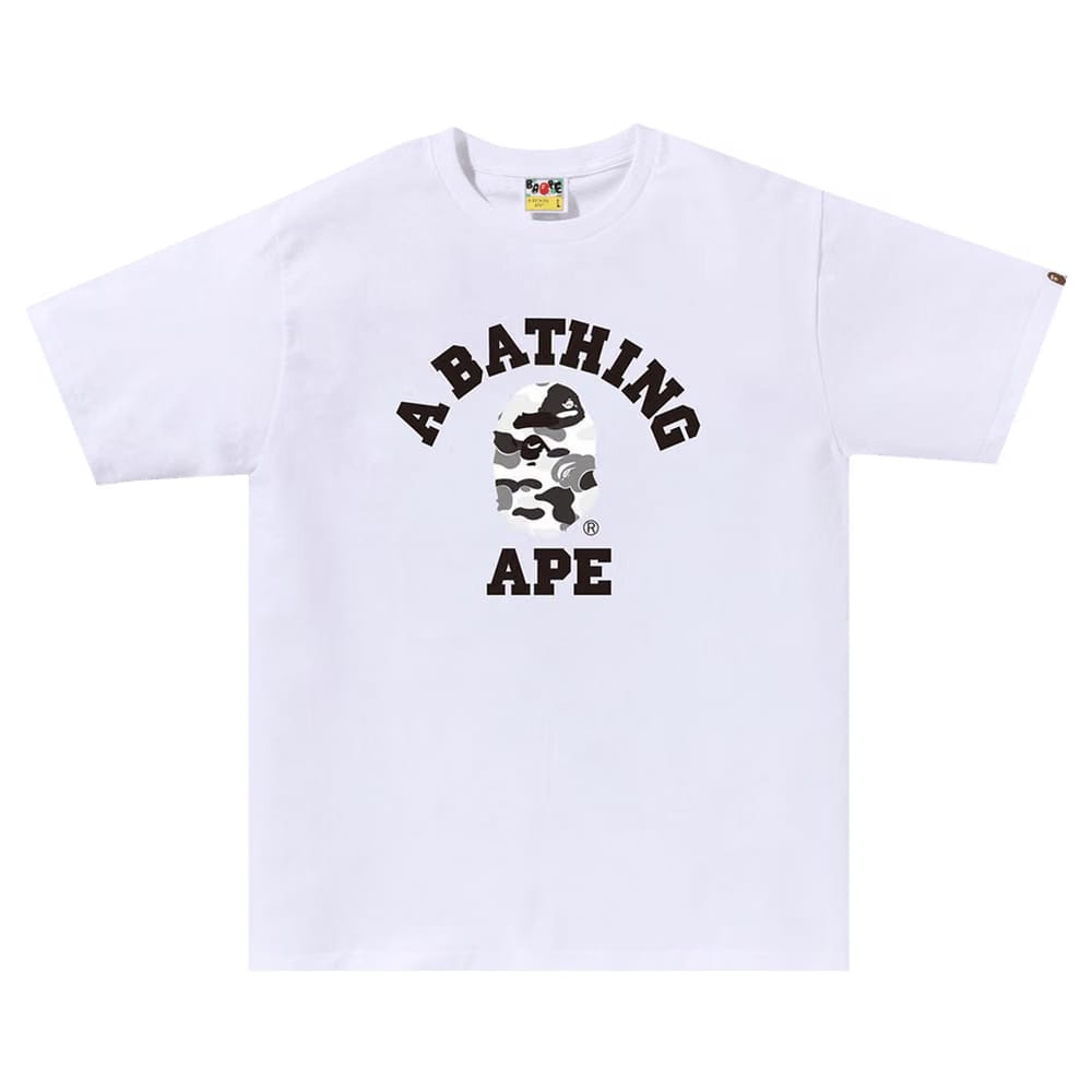 BAPE ABC Camo College T-Shirt White/Grey