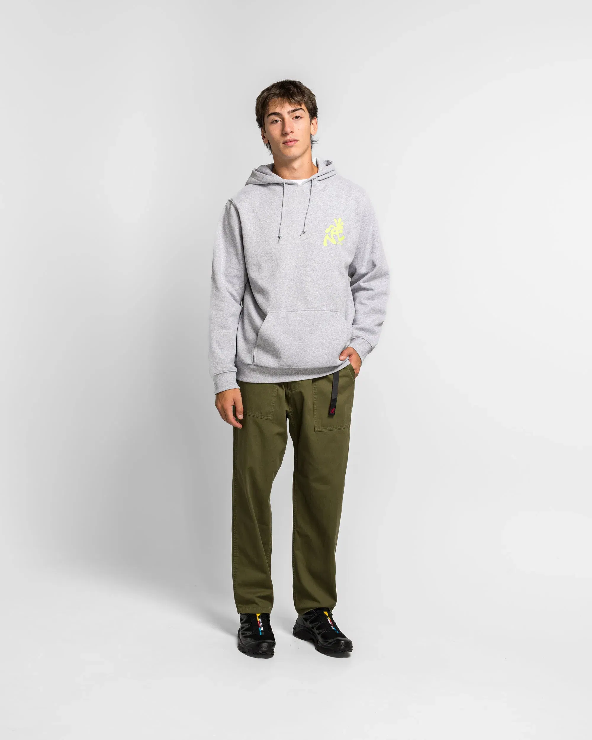 Gramicci Running Man Hooded Sweatshirt - Heather Grey