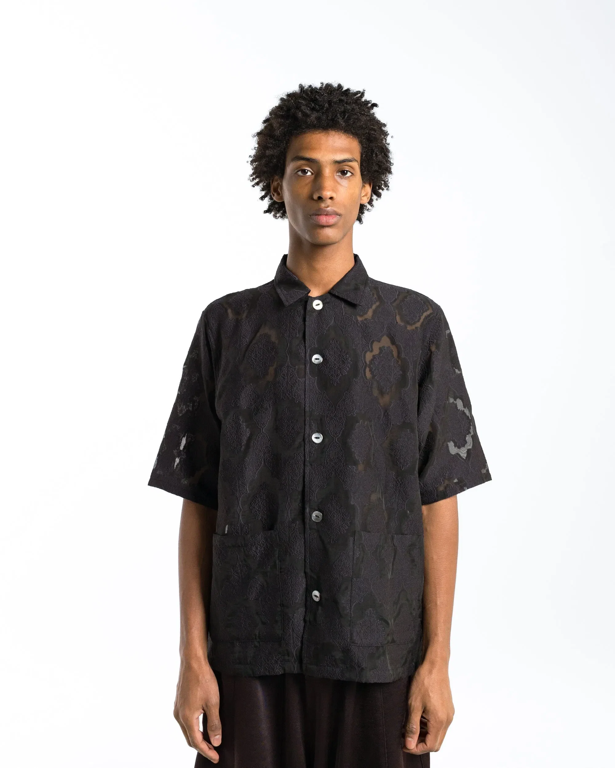Needles Cabana Shirt - Purple Victorian Sheer