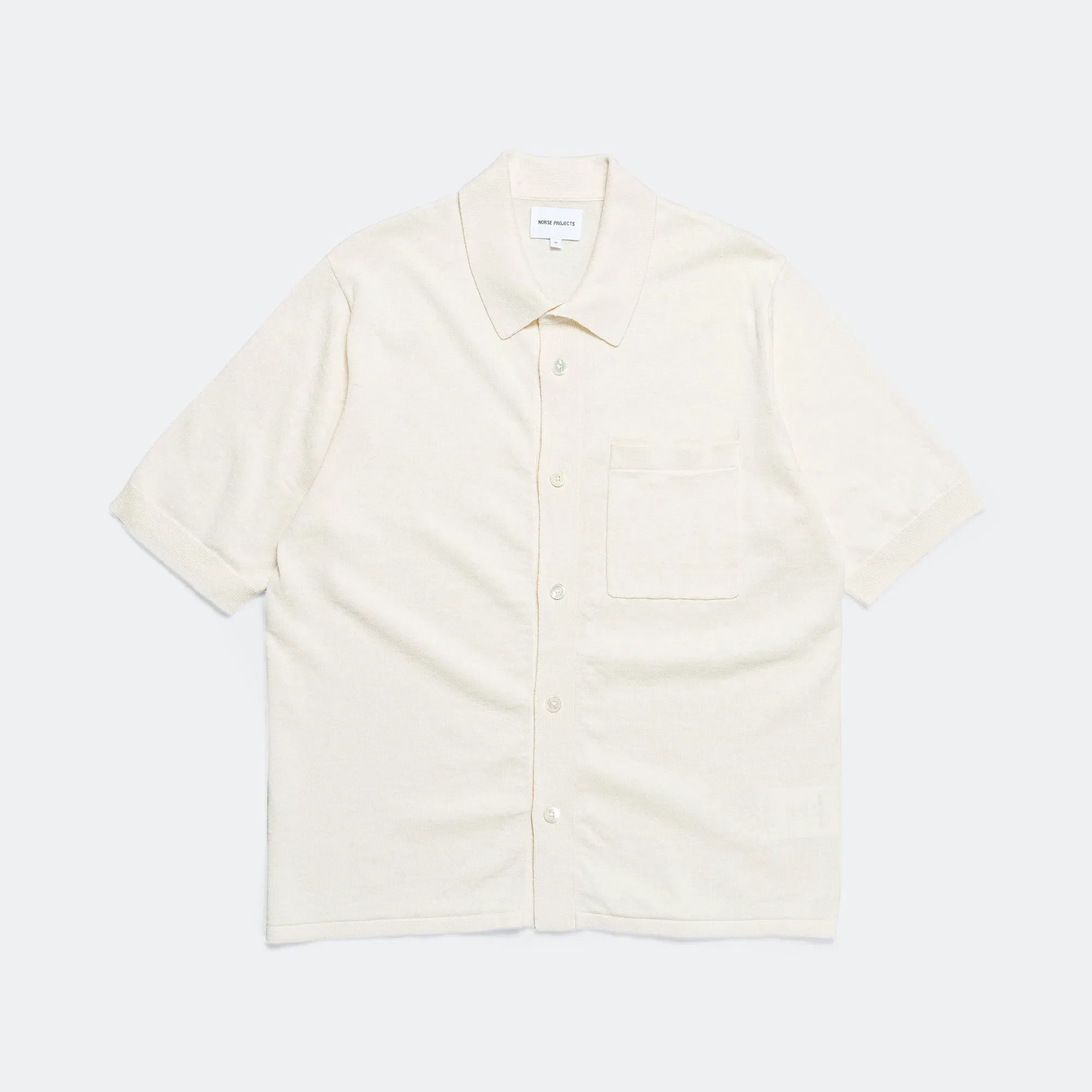 Norse Projects Rollo Cotton Linen SS Shirt - Kit White