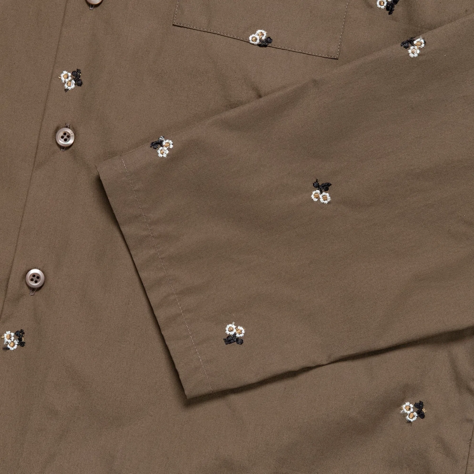 Rier Popeline Shirt - Castoro Flowers