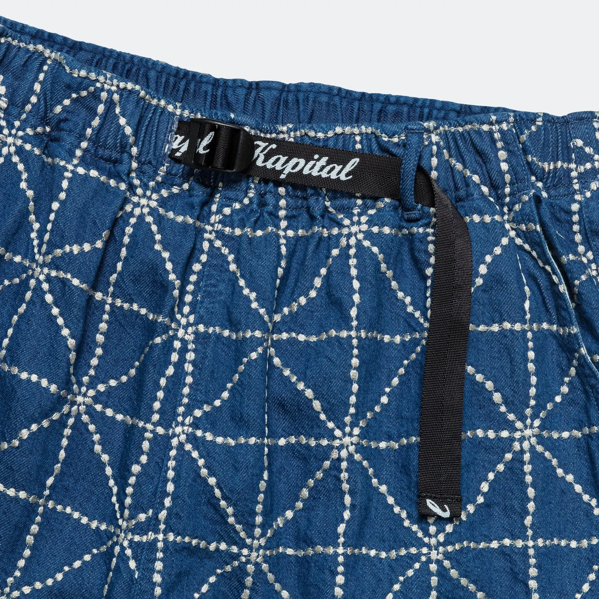 KAPITAL 8oz Denim FOLK-DOJO EASY Shorts - Midtone