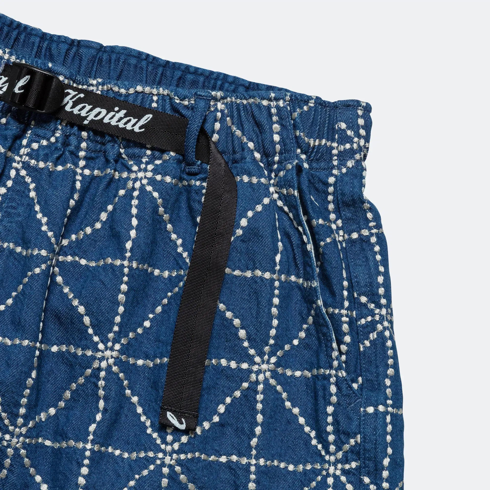 KAPITAL 8oz Denim FOLK-DOJO EASY Shorts - Midtone