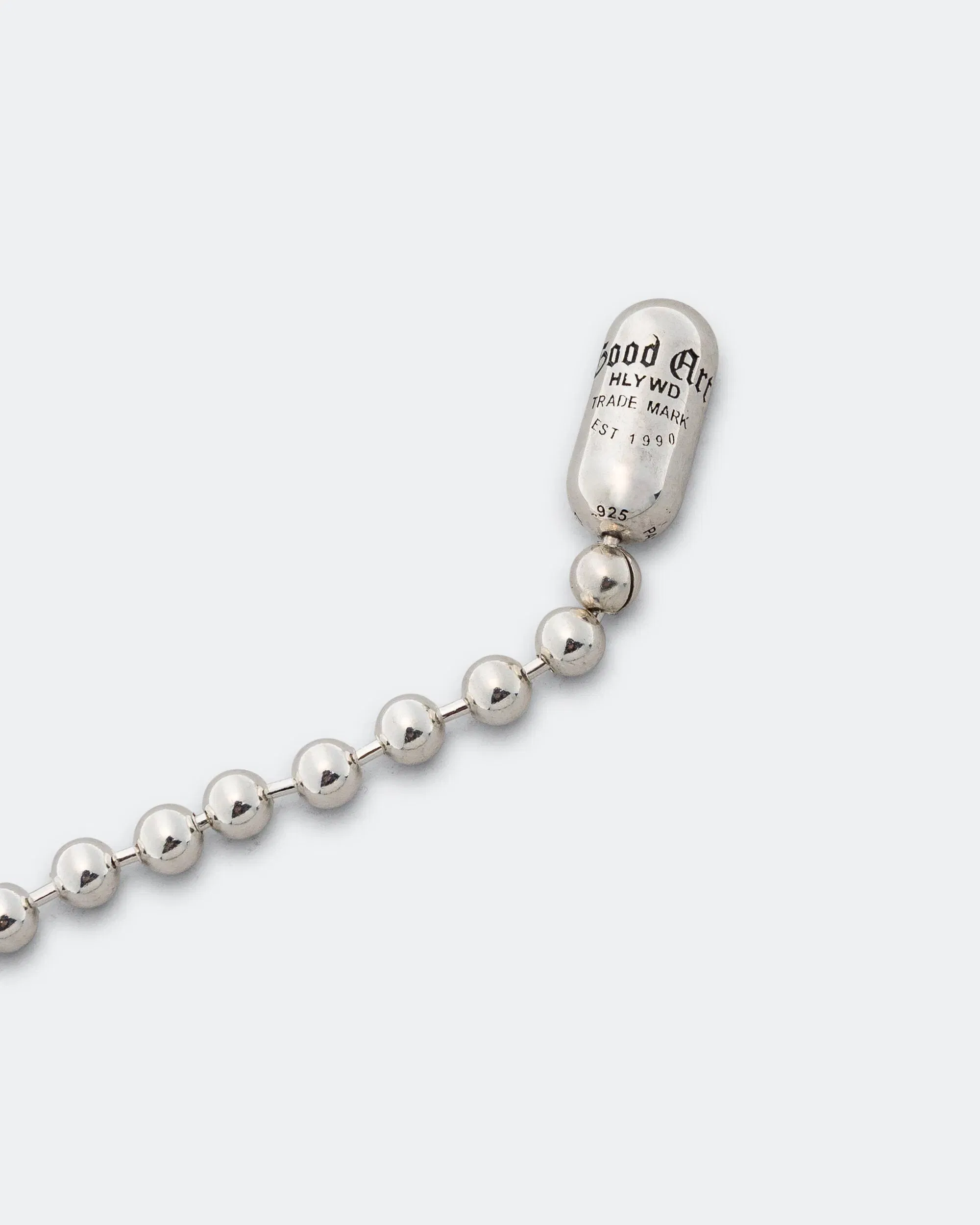 Good Art Hlywd Poplock Ball Chain Bracelet - Logo - 925 Silver