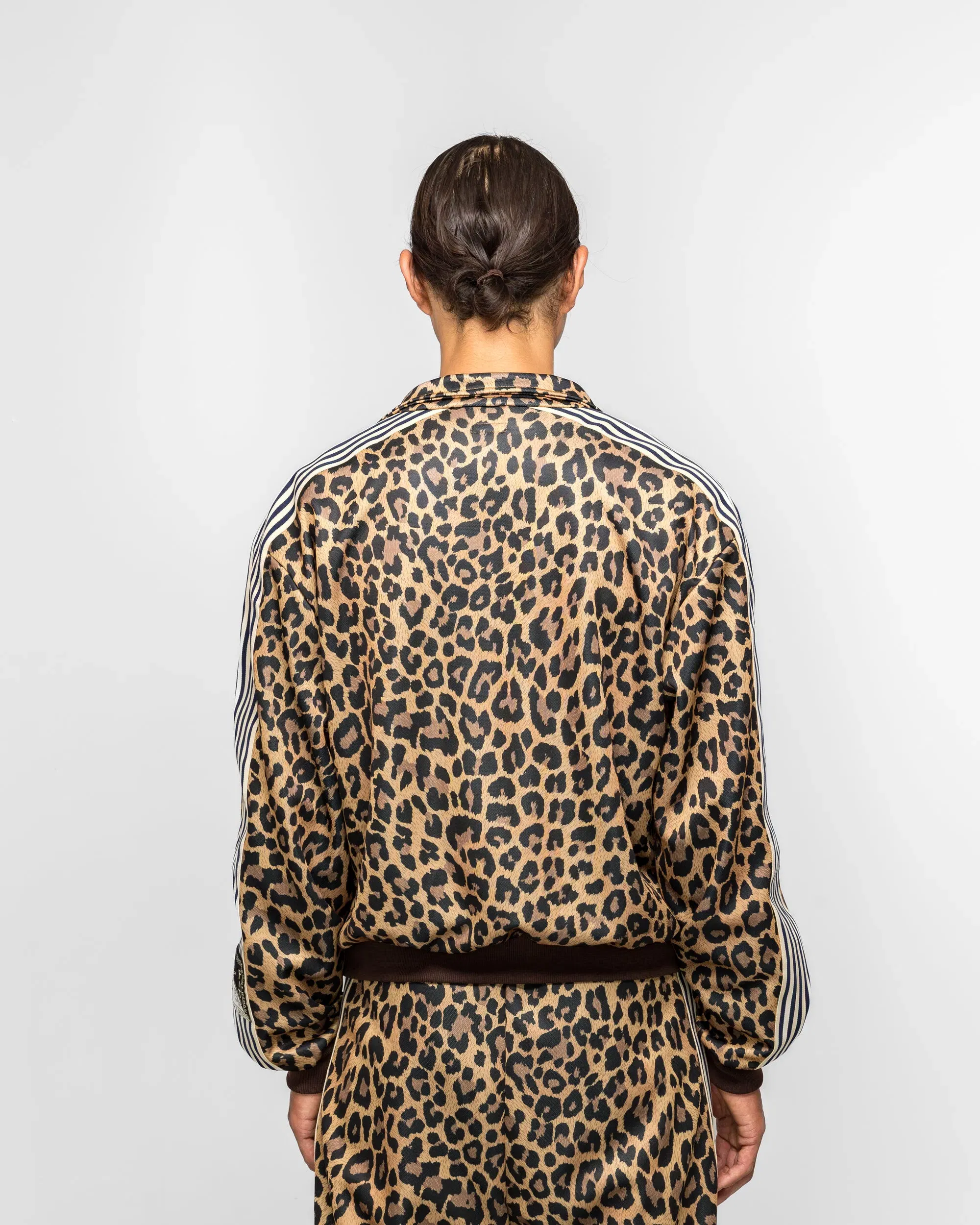 KAPITAL Smooth Jersey Leopard STANTMAN & WOMAN Track JKT - Brown