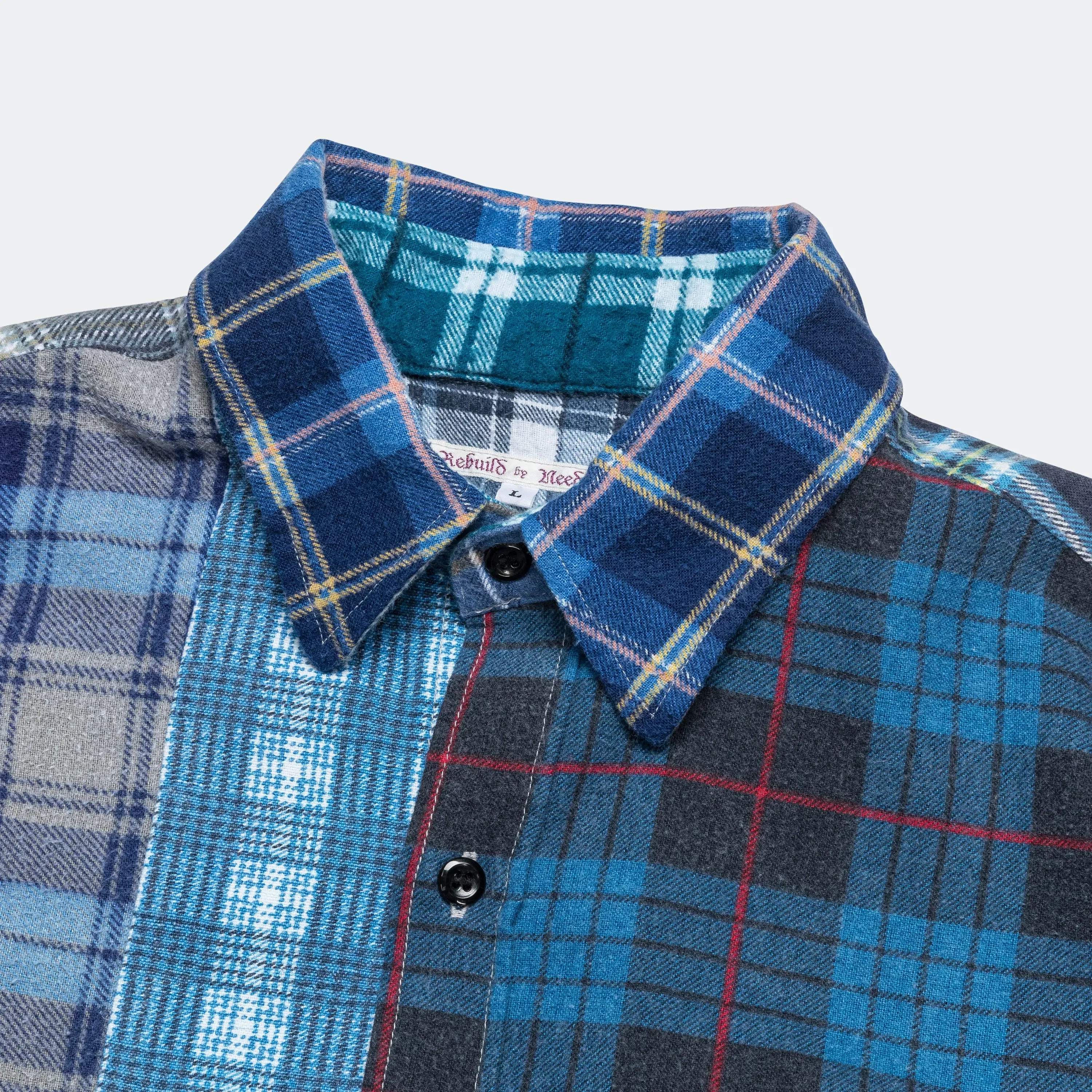 Needles Rebuild Flannel Straight Hem Shirt SS25 - Large #4