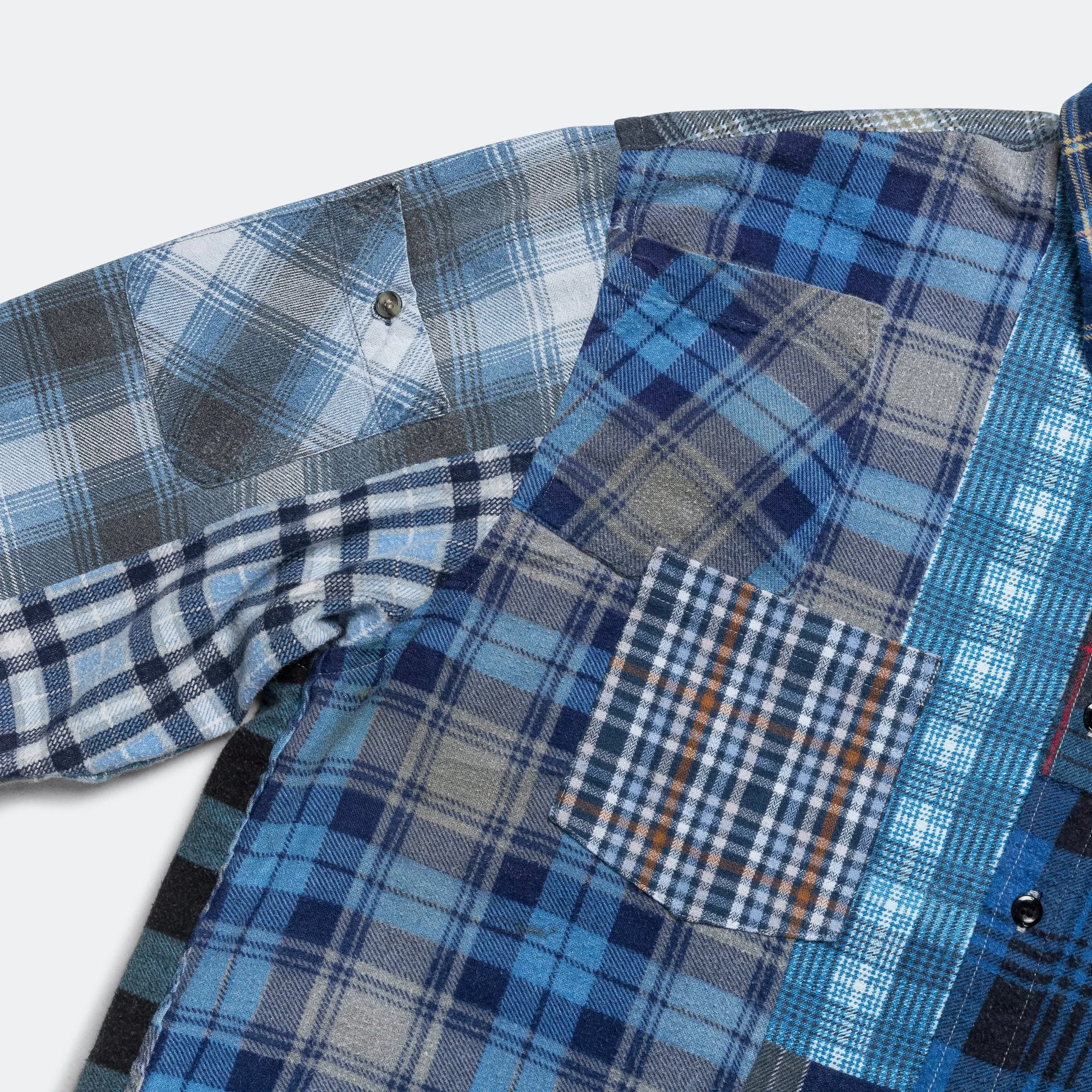 Needles Rebuild Flannel Straight Hem Shirt SS25 - Large #4
