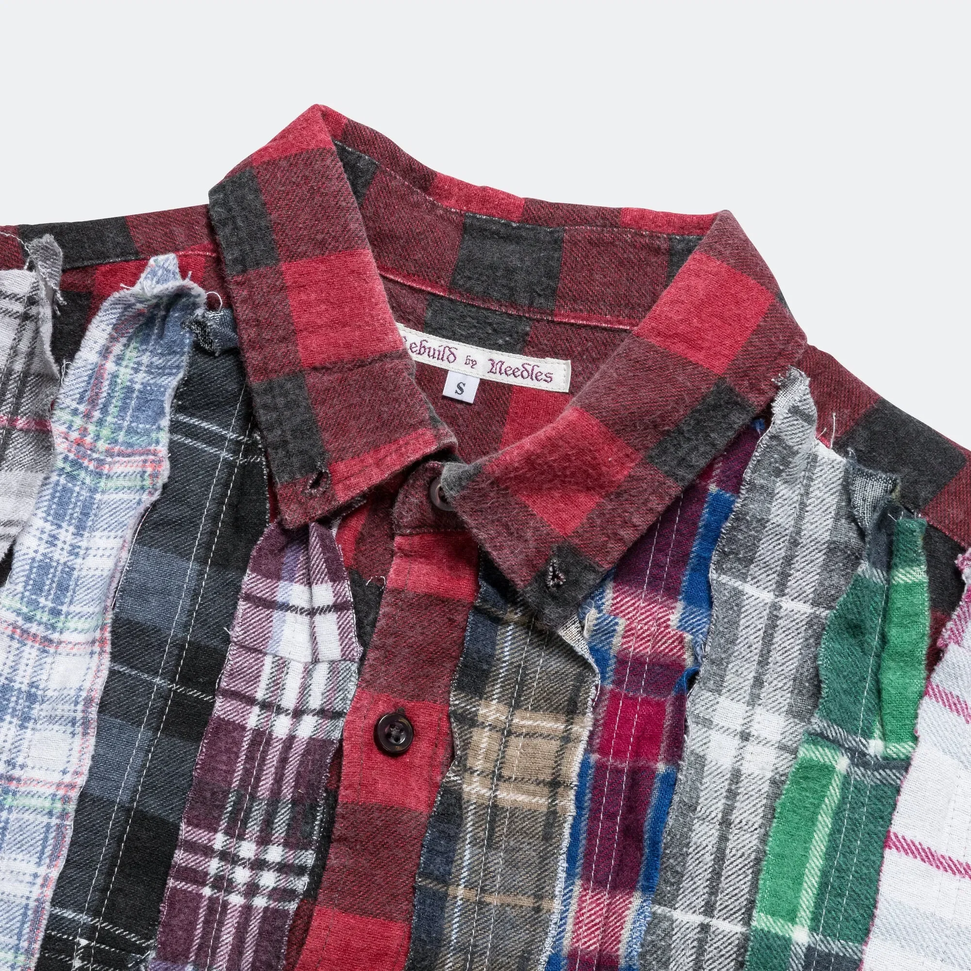 Needles FW24 Rebuild Flannel Ribbon Shirt - Small #2