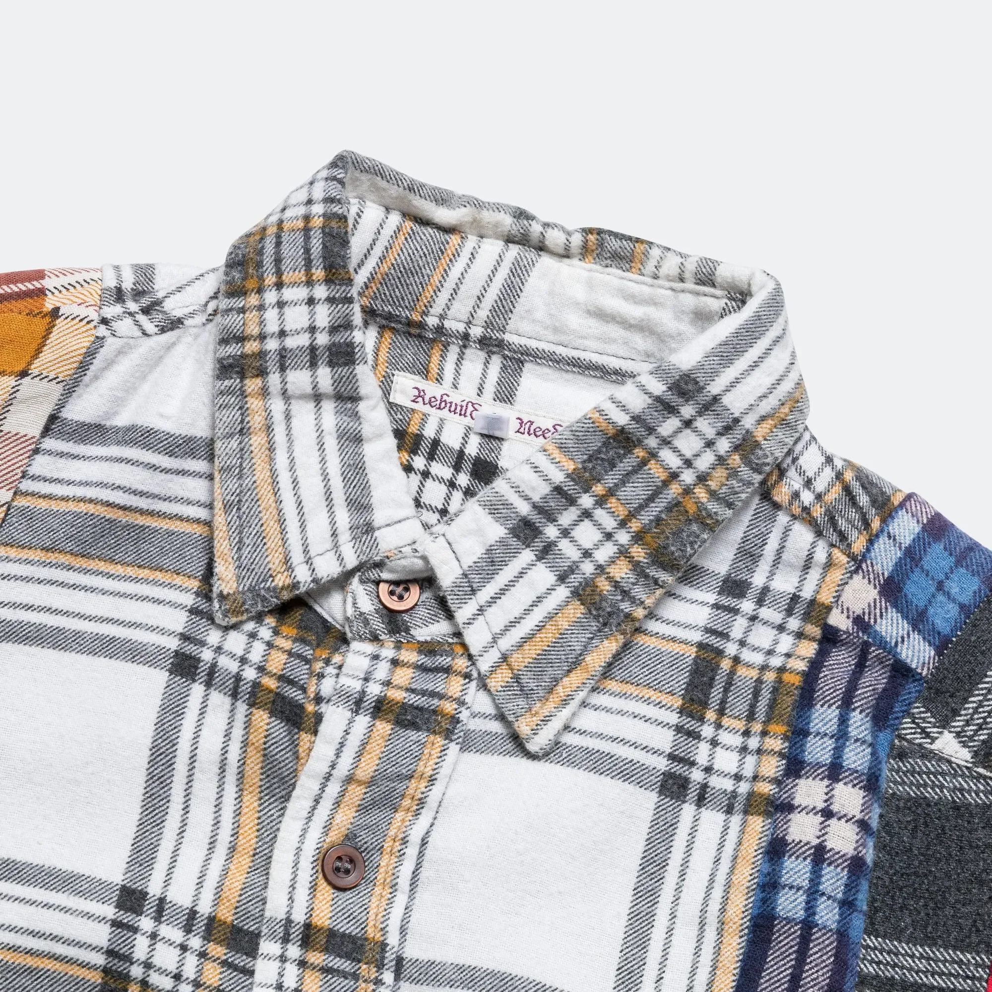 Needles FW24 Rebuild Flannel 7 Cuts Shirt - X-Small #1