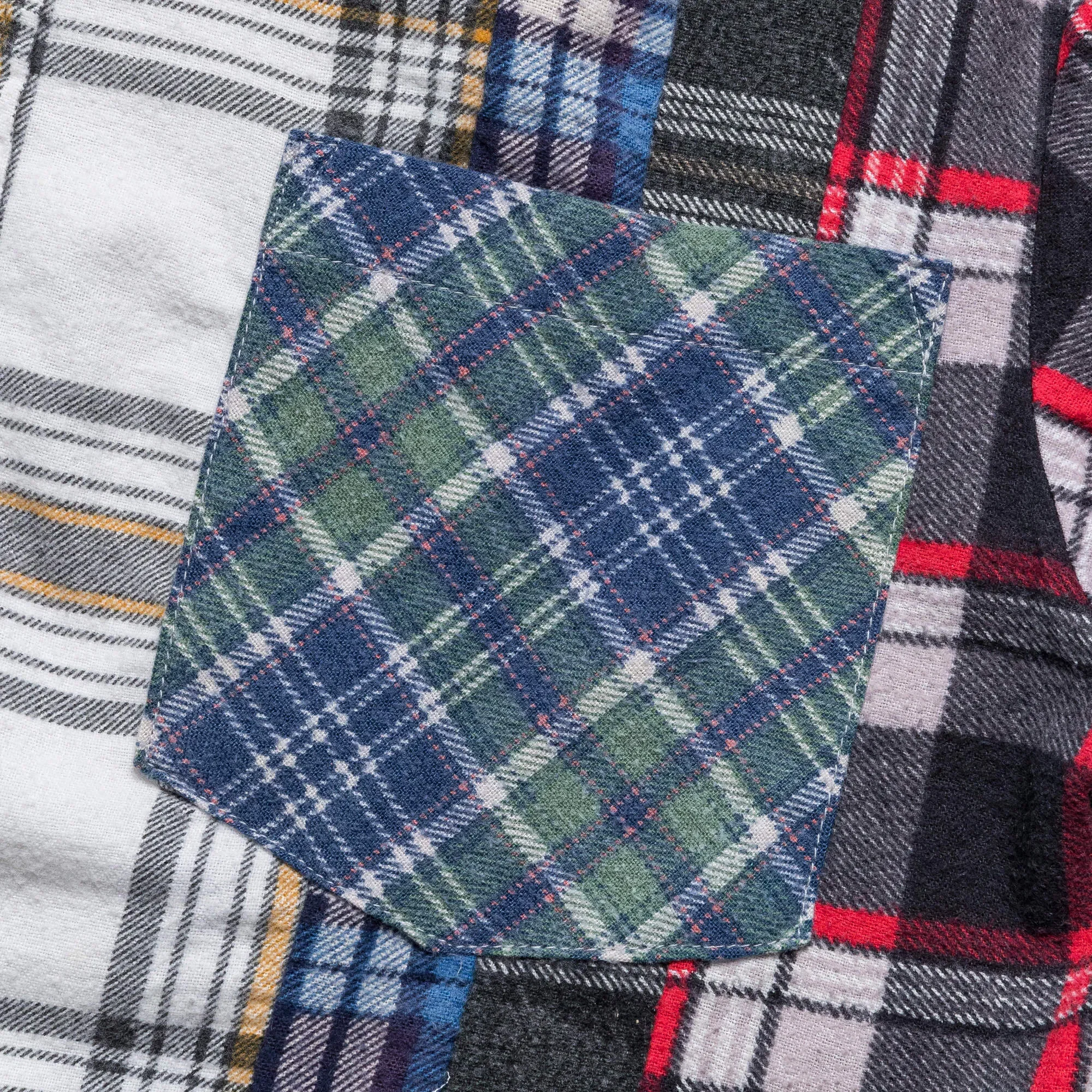 Needles FW24 Rebuild Flannel 7 Cuts Shirt - X-Small #1