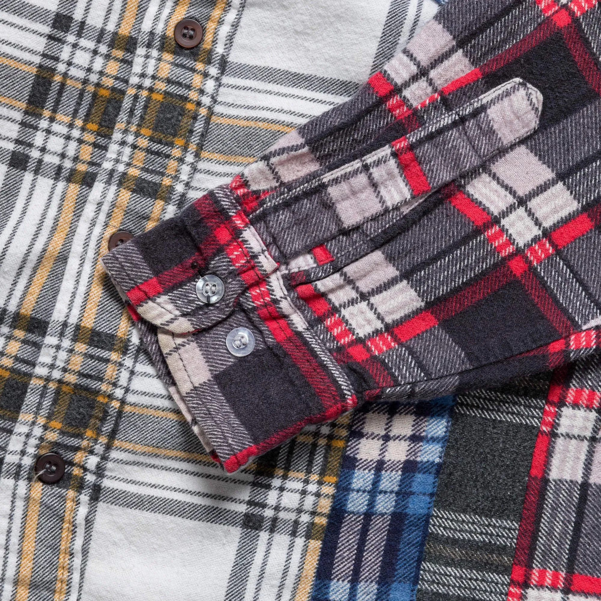 Needles FW24 Rebuild Flannel 7 Cuts Shirt - X-Small #1