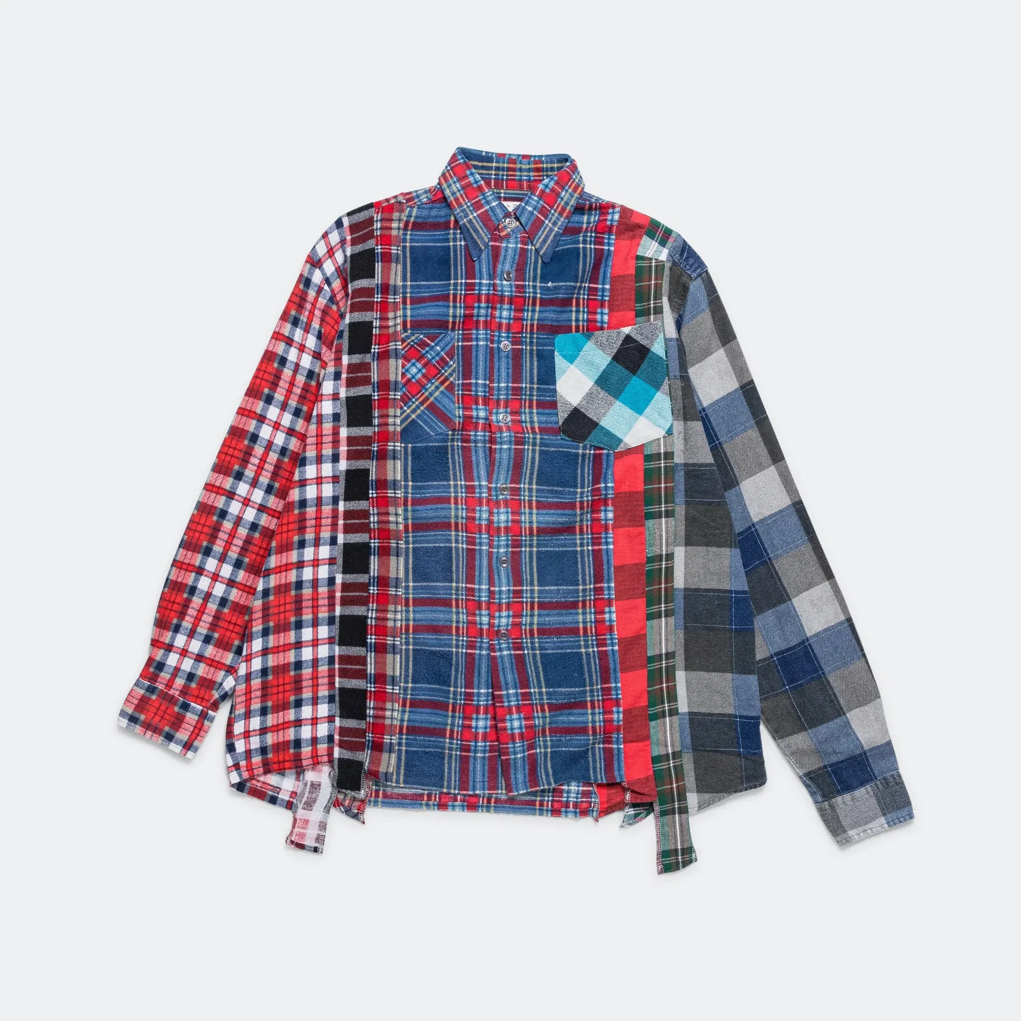 Needles FW24 Rebuild Flannel 7 Cuts Shirt - Medium #7