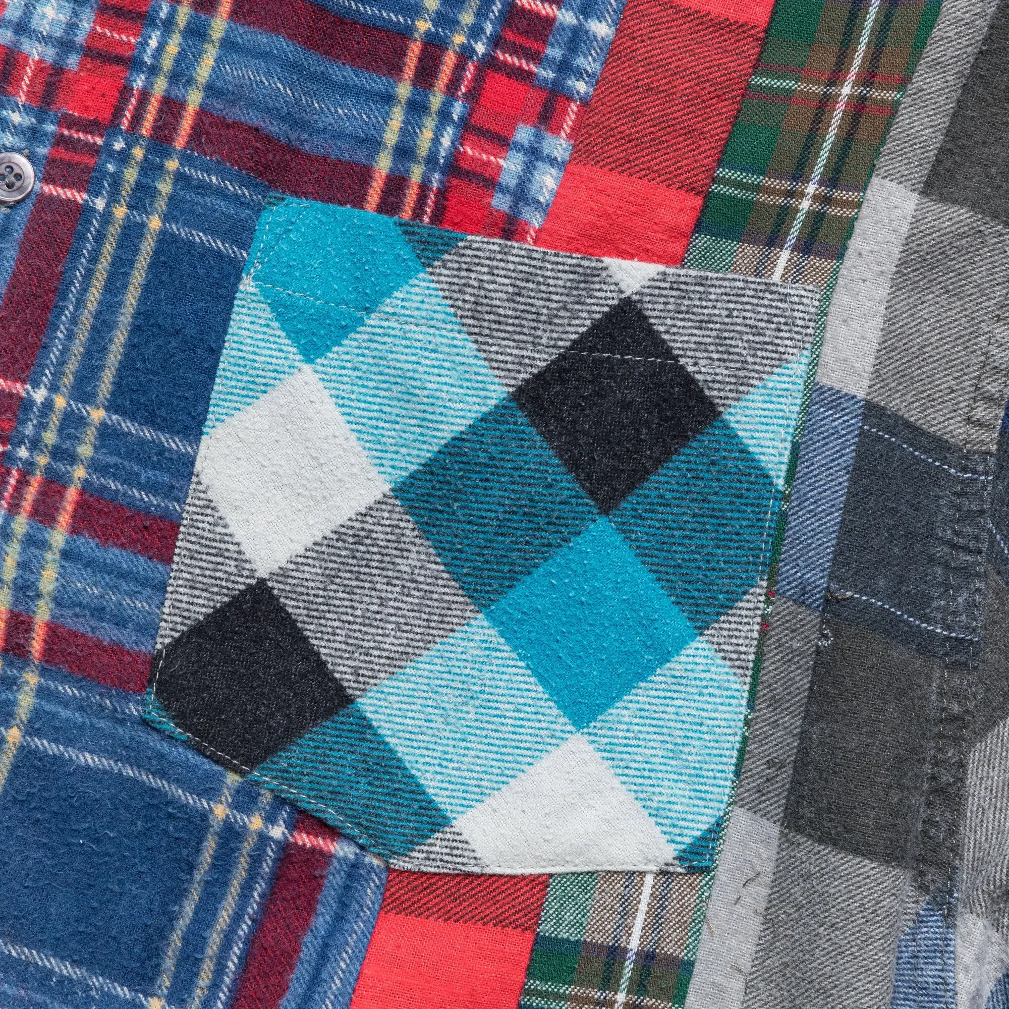 Needles FW24 Rebuild Flannel 7 Cuts Shirt - Medium #7