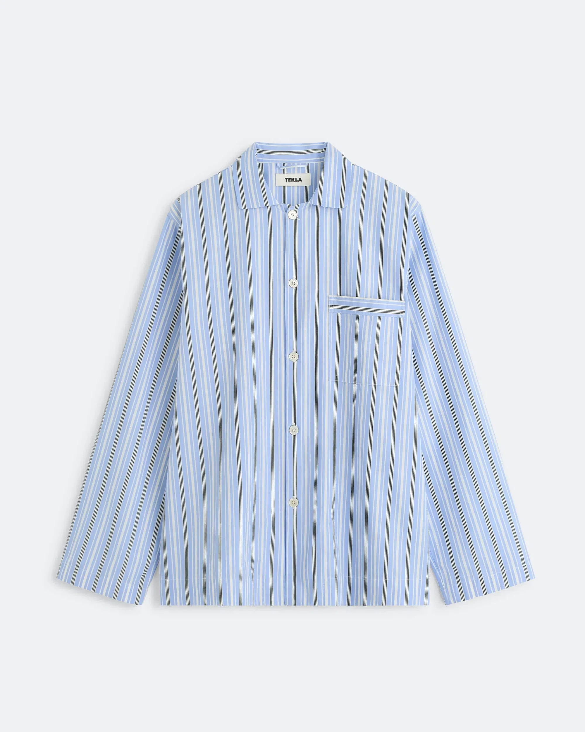 TEKLA Pyjama Shirt - Stave Stripes