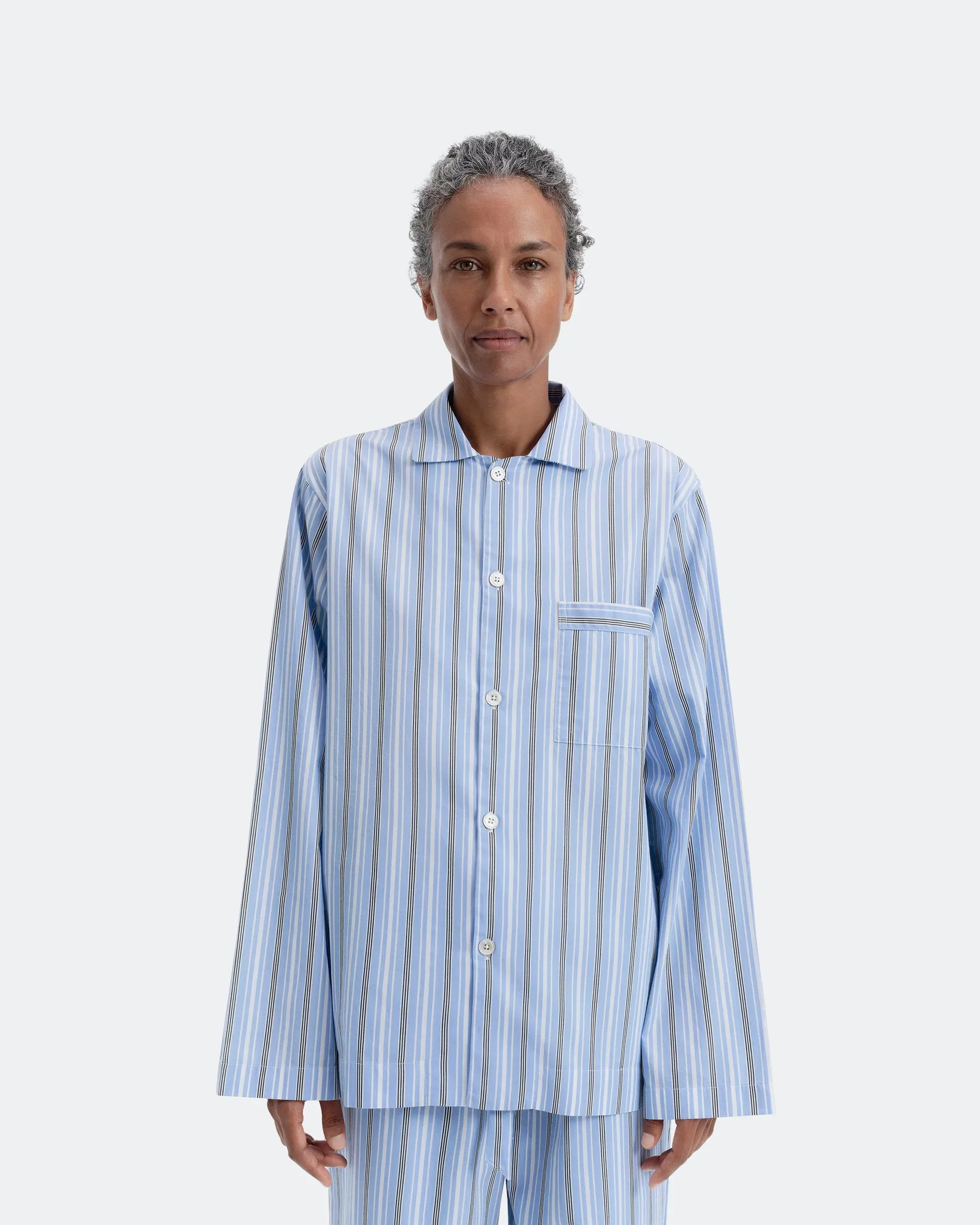 TEKLA Pyjama Shirt - Stave Stripes