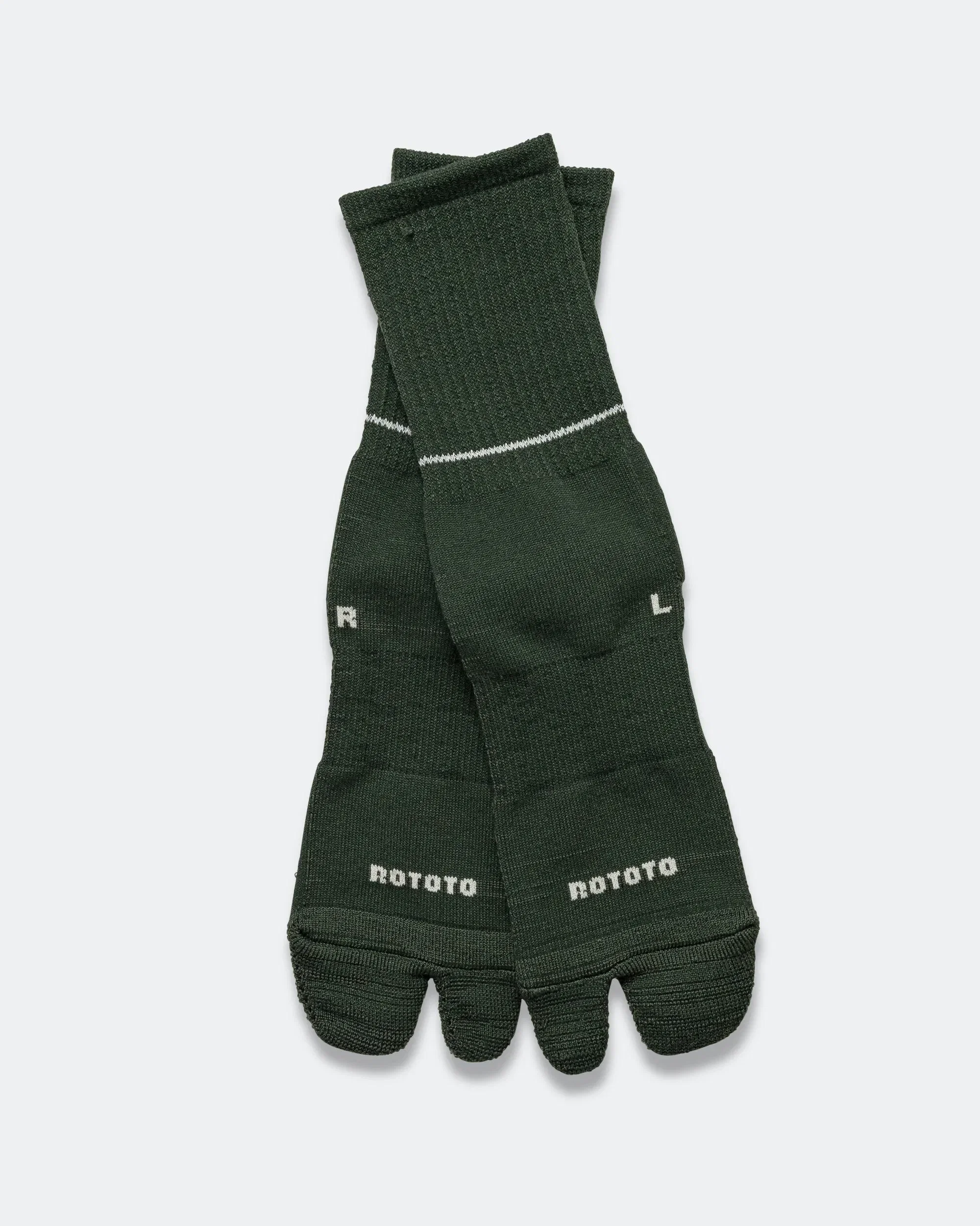 RoToTo Allrounder Merino Tabi Sock - Dark Green