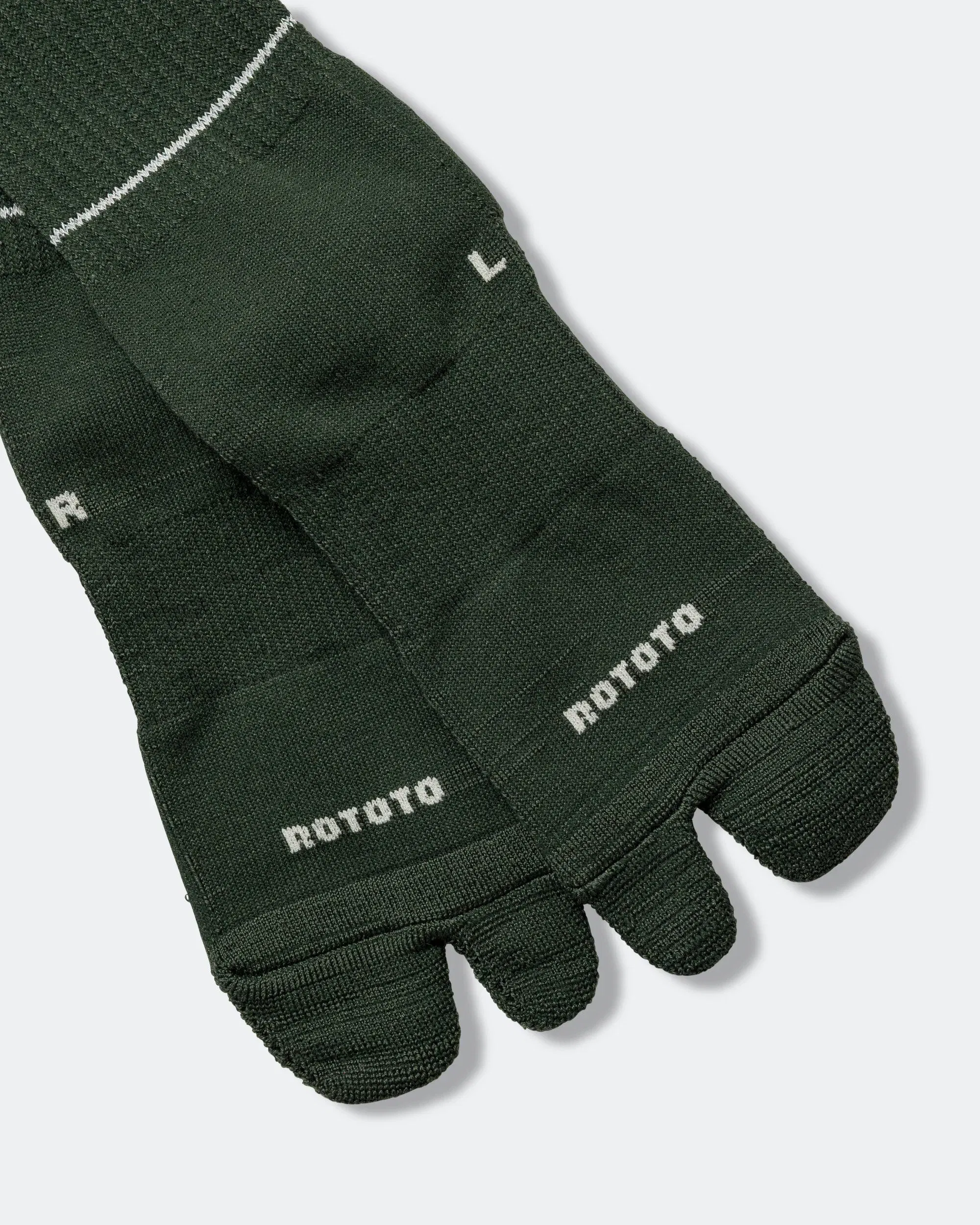 RoToTo Allrounder Merino Tabi Sock - Dark Green