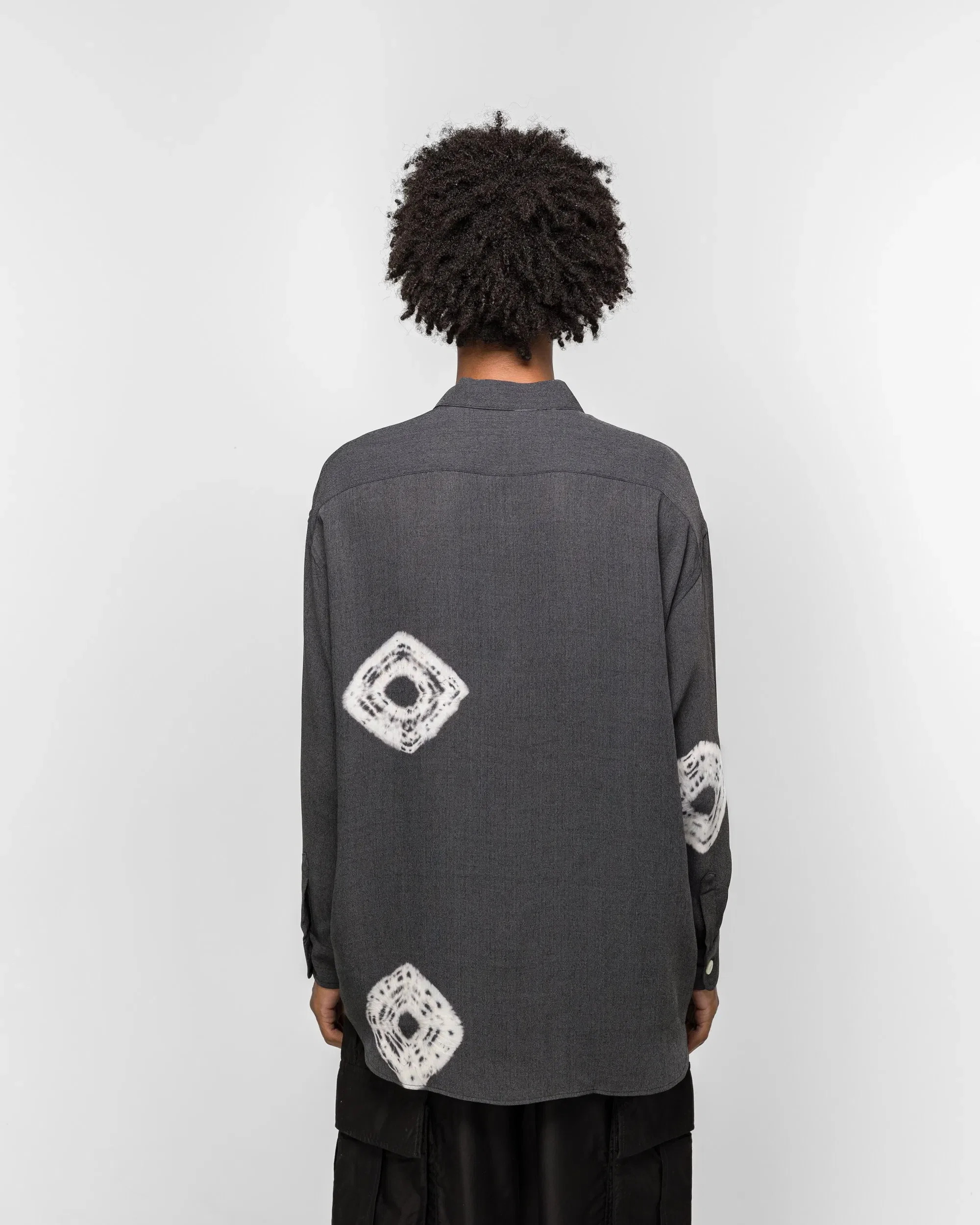 Needles Uncon Shirt - Charcoal Tie Dye/Crepe