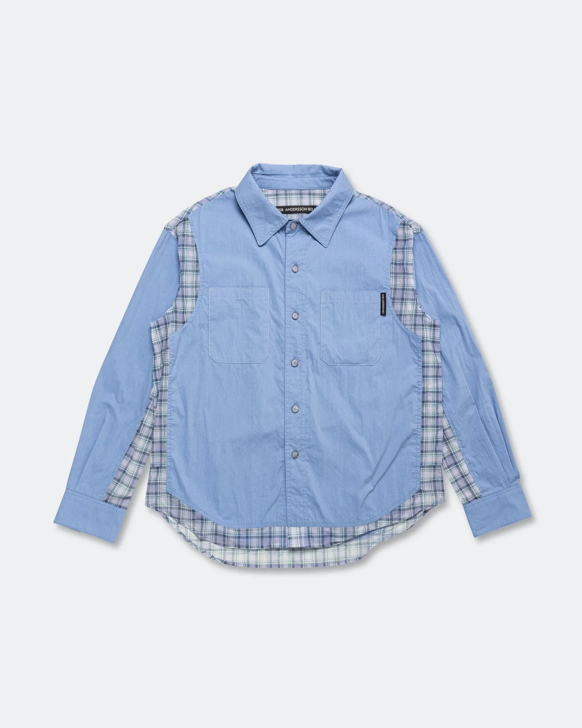 Andersson Bell Aprol Mesh Panel Shirt - Sky Blue