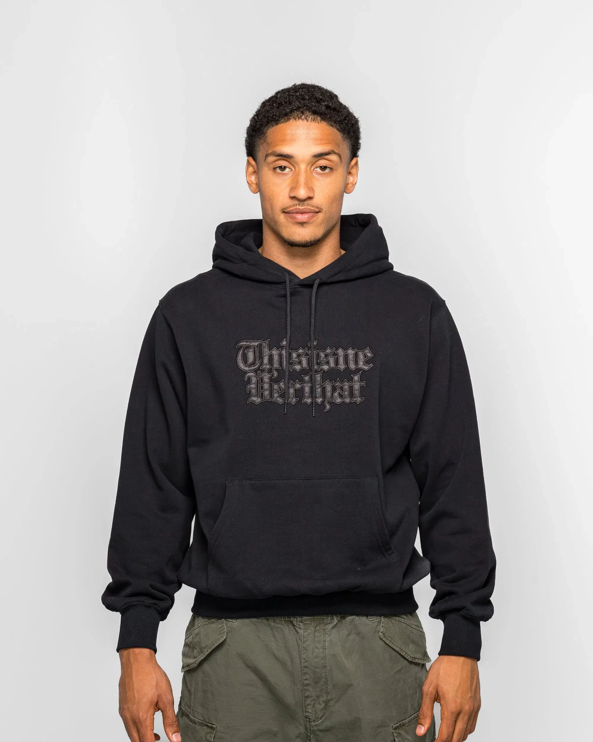 thisisneverthat Old English Logo Hoodie - Black