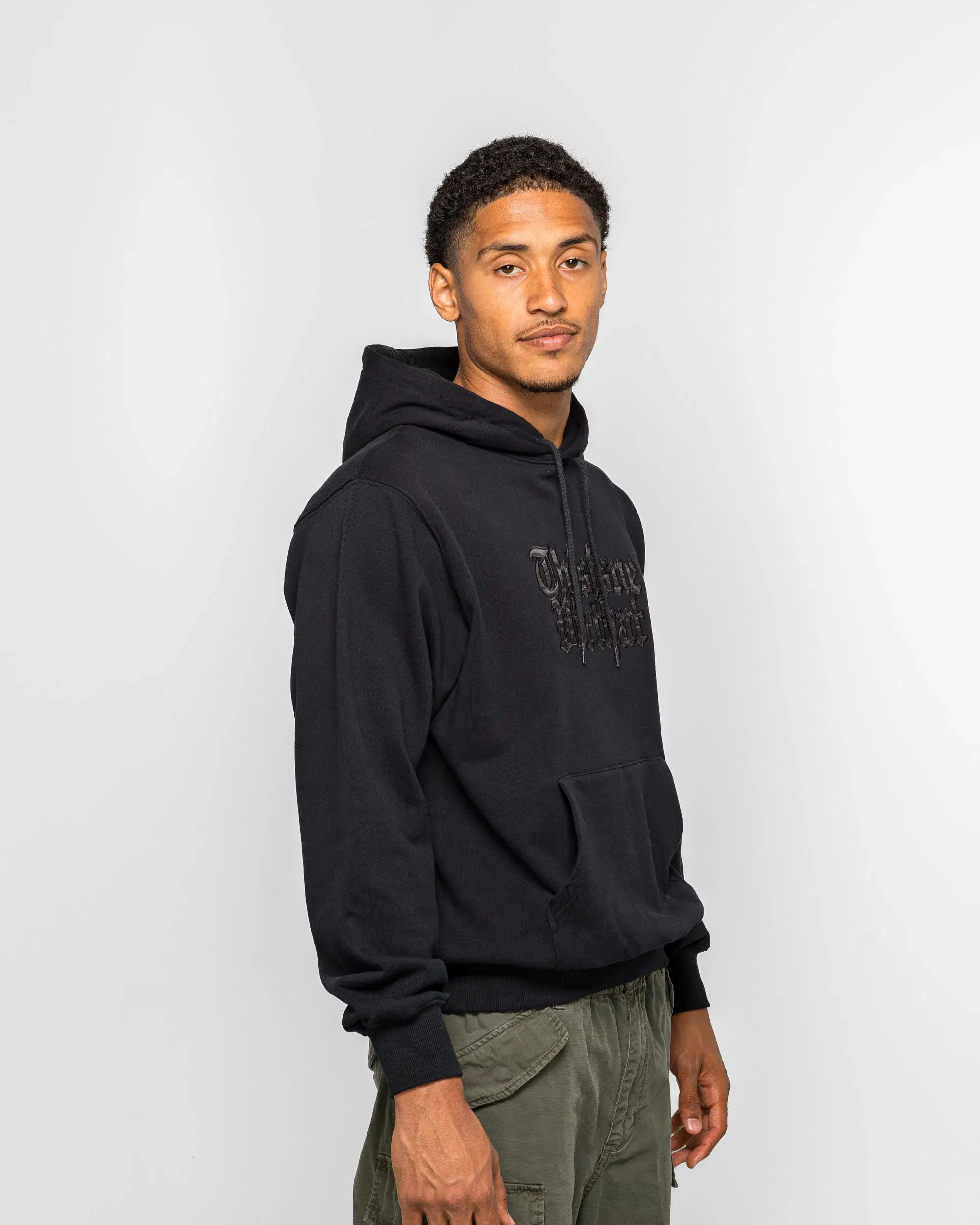 thisisneverthat Old English Logo Hoodie - Black