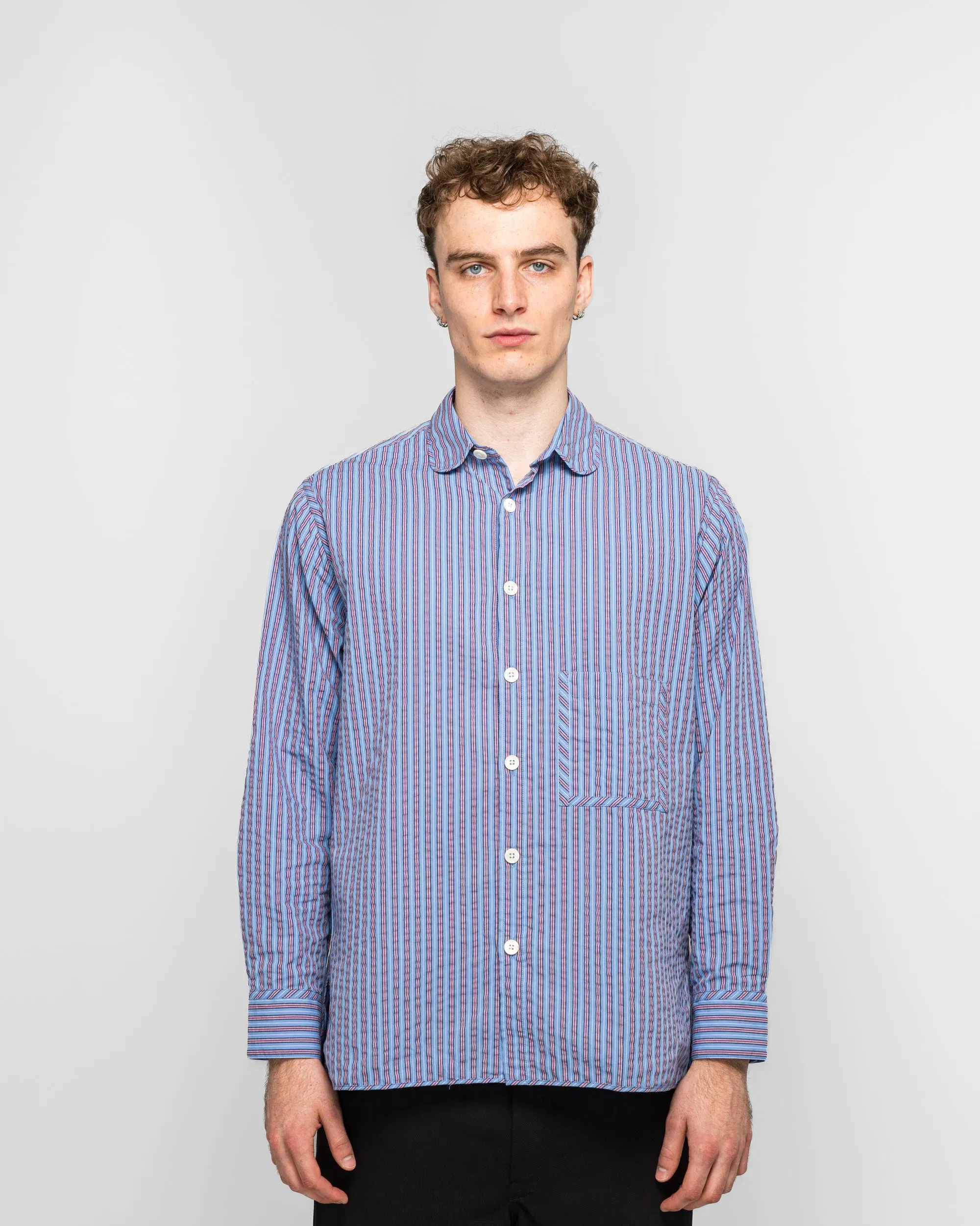 Dudley Coppice The Gardeners Shirt - Sunset Seersucker