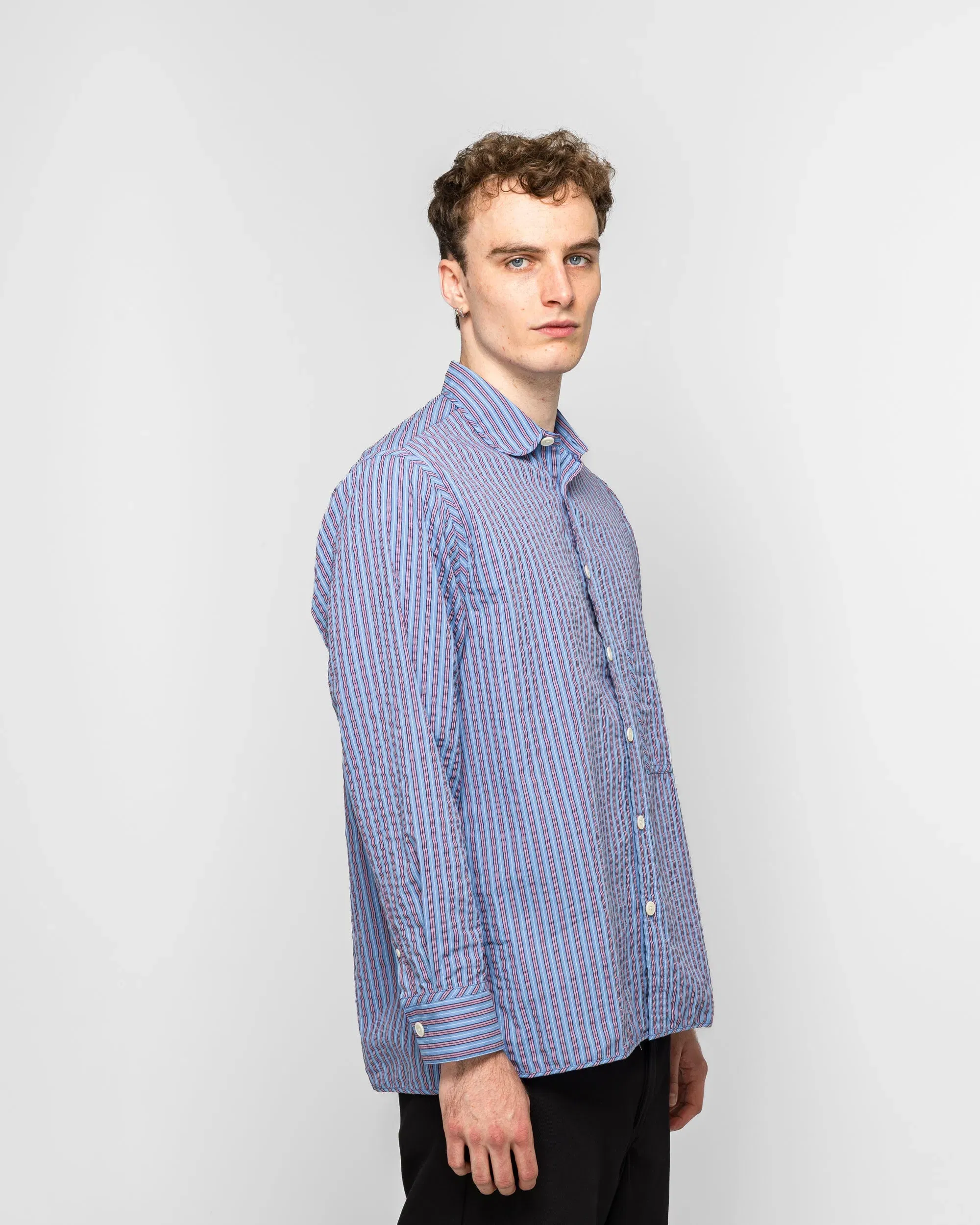Dudley Coppice The Gardeners Shirt - Sunset Seersucker