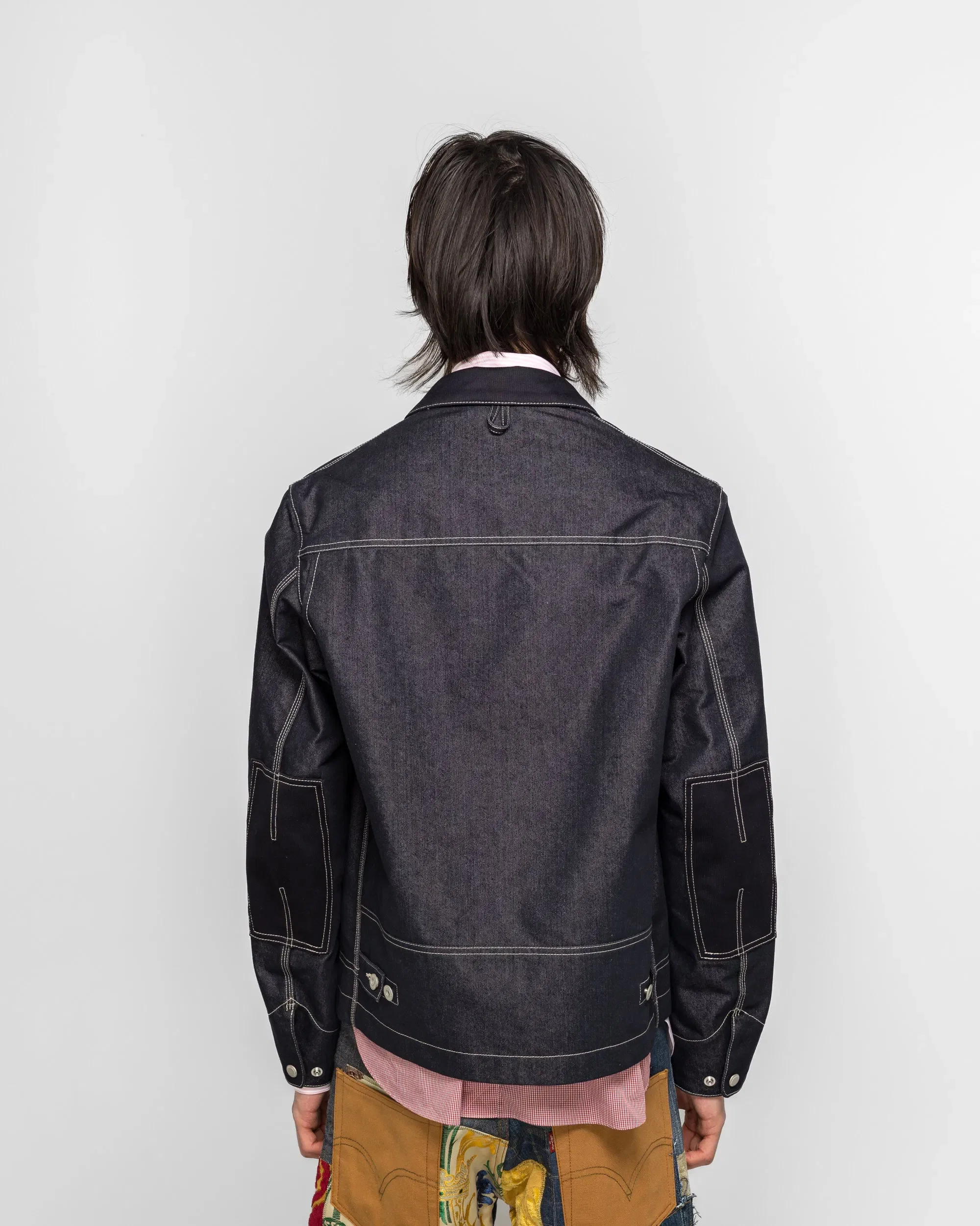 Junya Watanabe MAN Cotton Polyester Reactive-Dyed Denim Jacket - Indigo