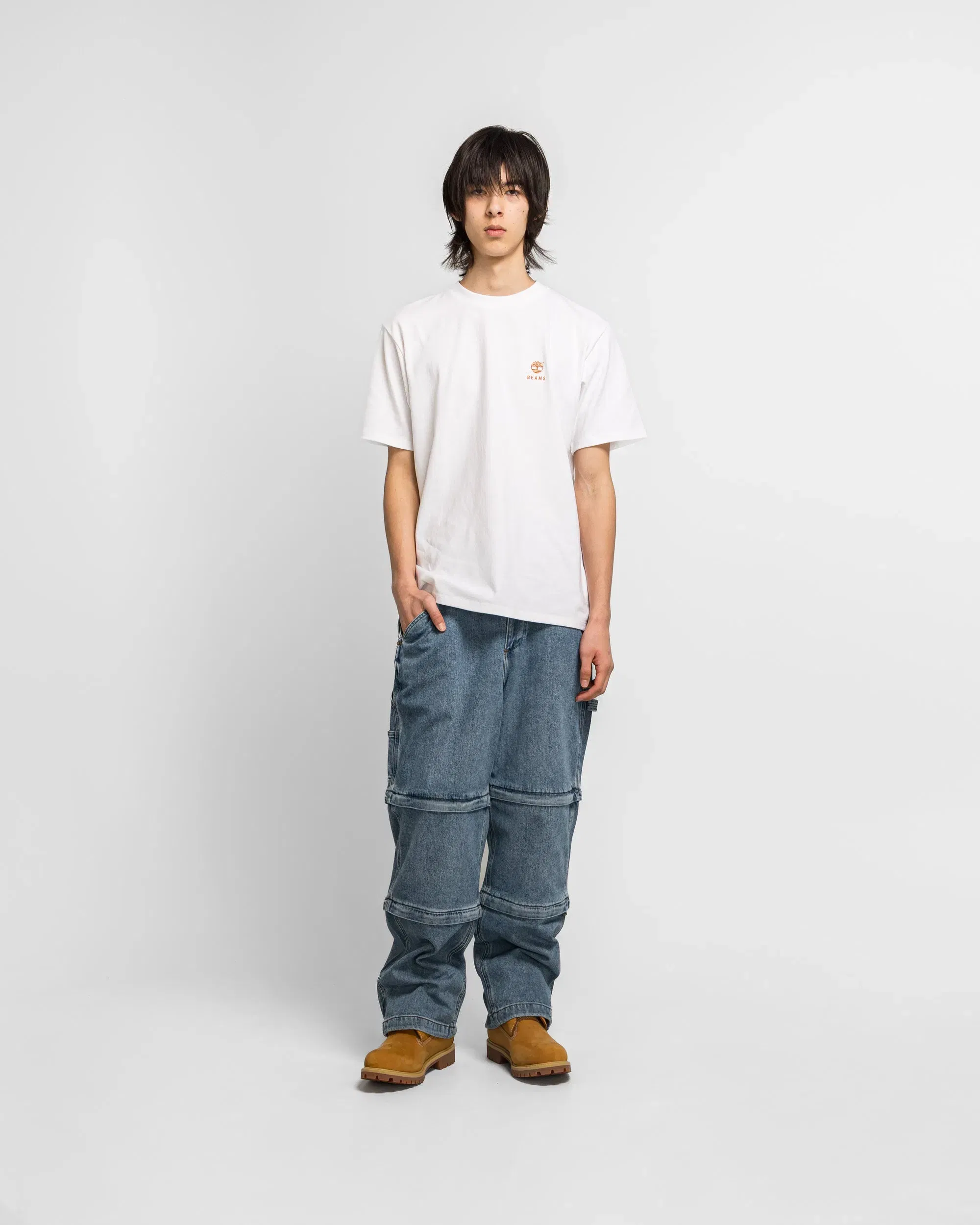 Timberland Cotton Print T-Shirt x BEAMS - White