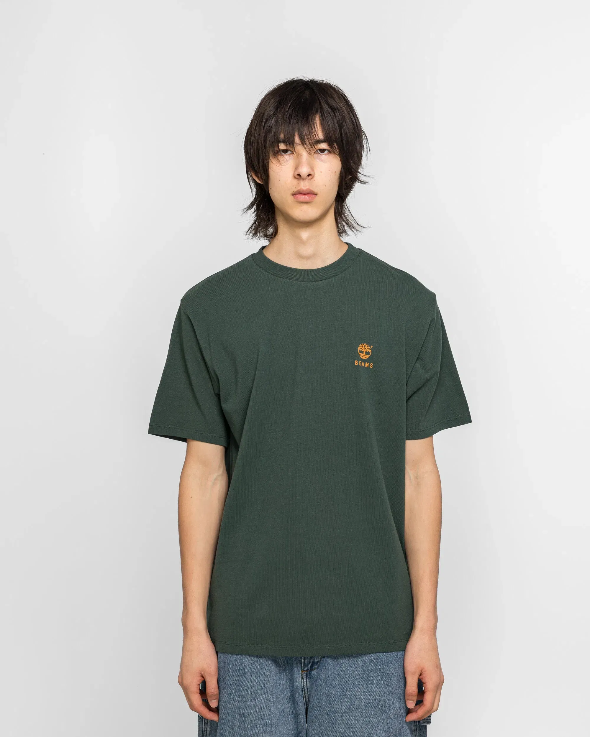 Timberland Cotton Print T-Shirt x BEAMS - Green