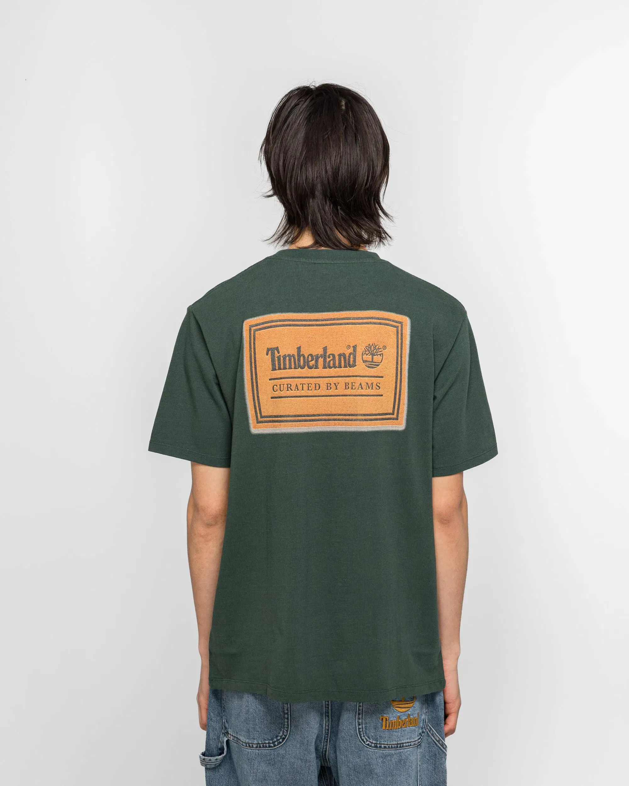Timberland Cotton Print T-Shirt x BEAMS - Green