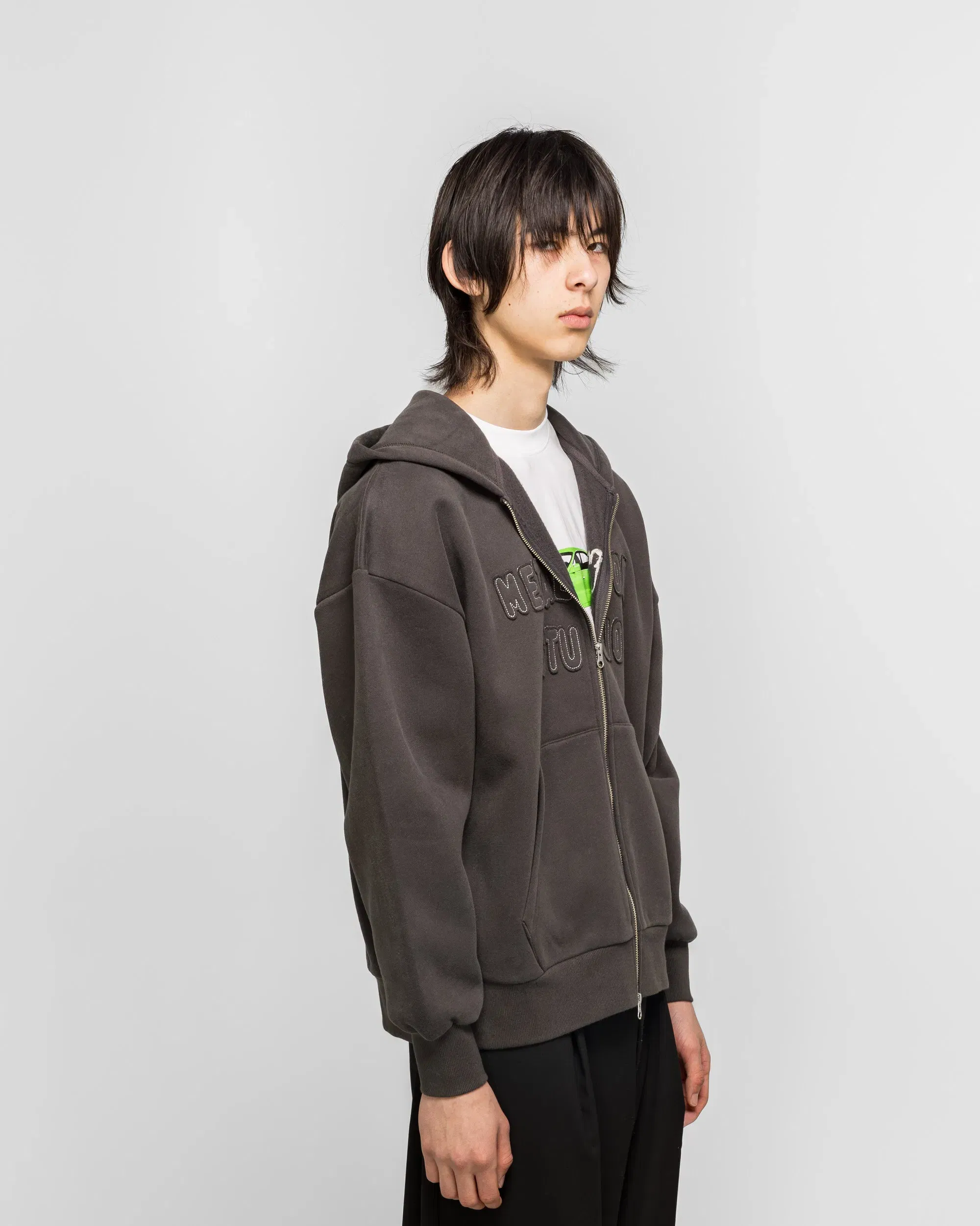Metalwood Cutie Zip Hooded Sweatshirt - Tar