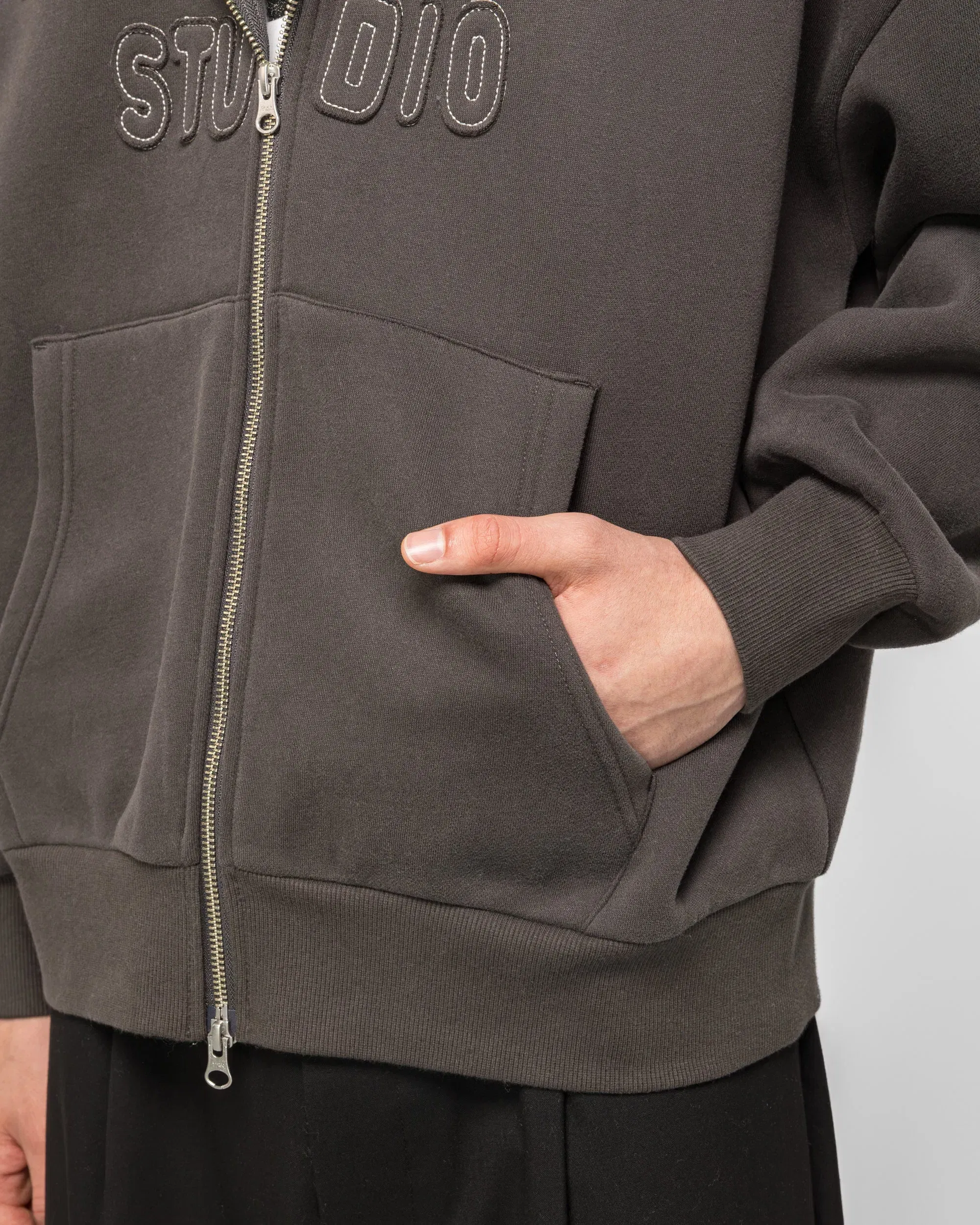 Metalwood Cutie Zip Hooded Sweatshirt - Tar