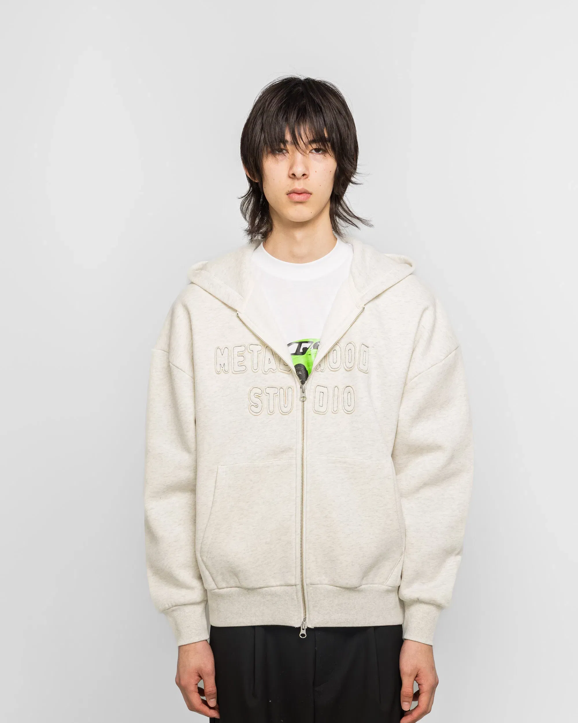 Metalwood Cutie Zip Hooded Sweatshirt - Heather Grey