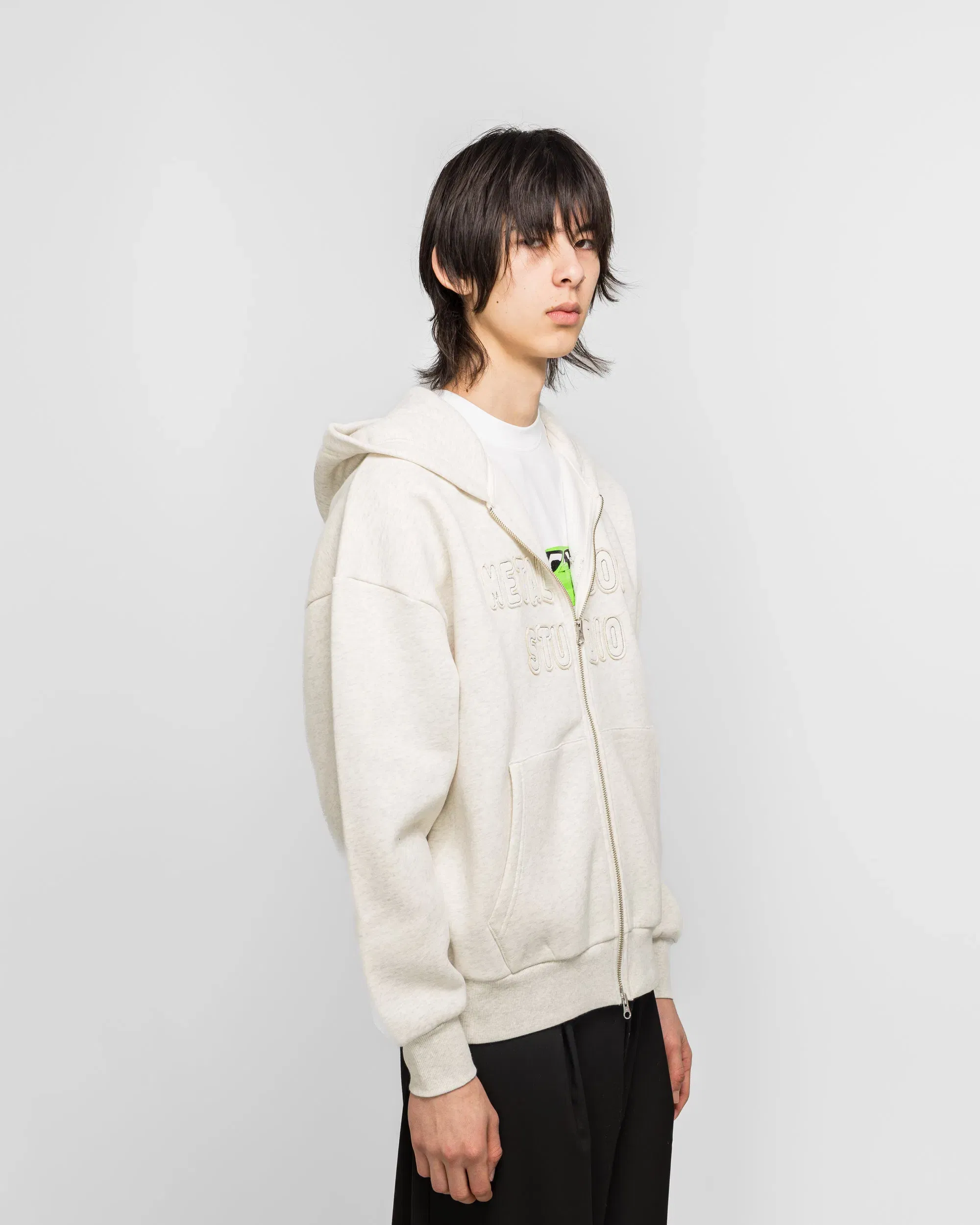 Metalwood Cutie Zip Hooded Sweatshirt - Heather Grey
