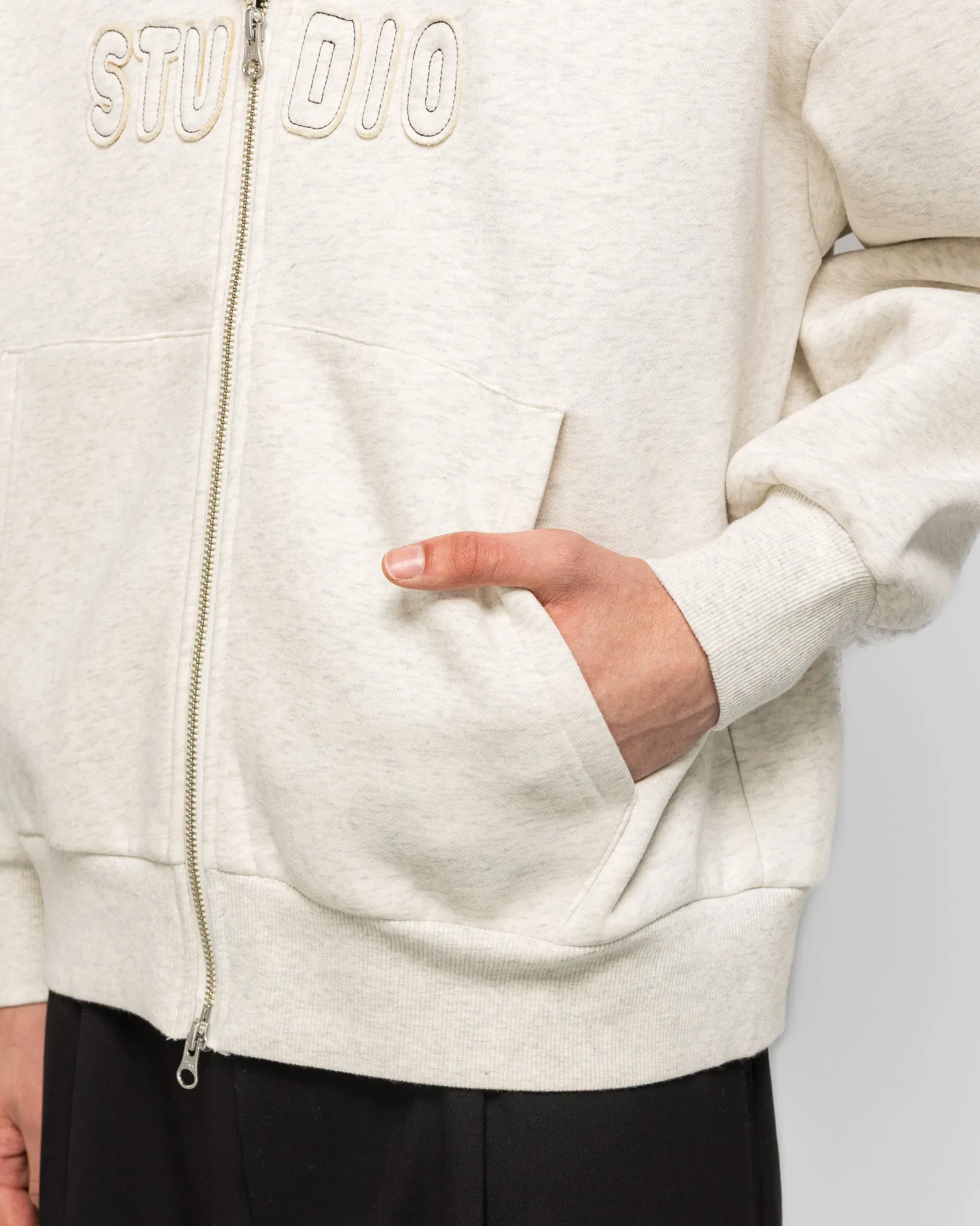 Metalwood Cutie Zip Hooded Sweatshirt - Heather Grey