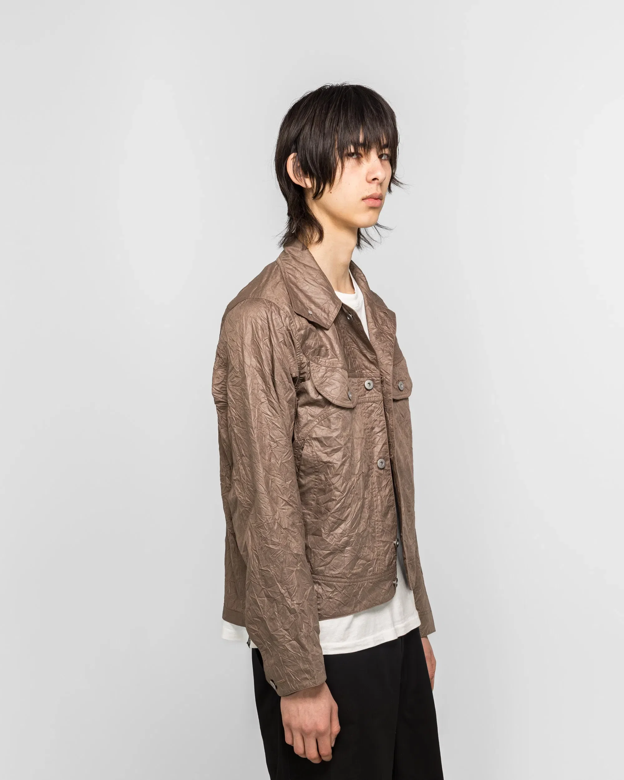 Colin Meredith Wrinkle Welder Button Jacket - Copper