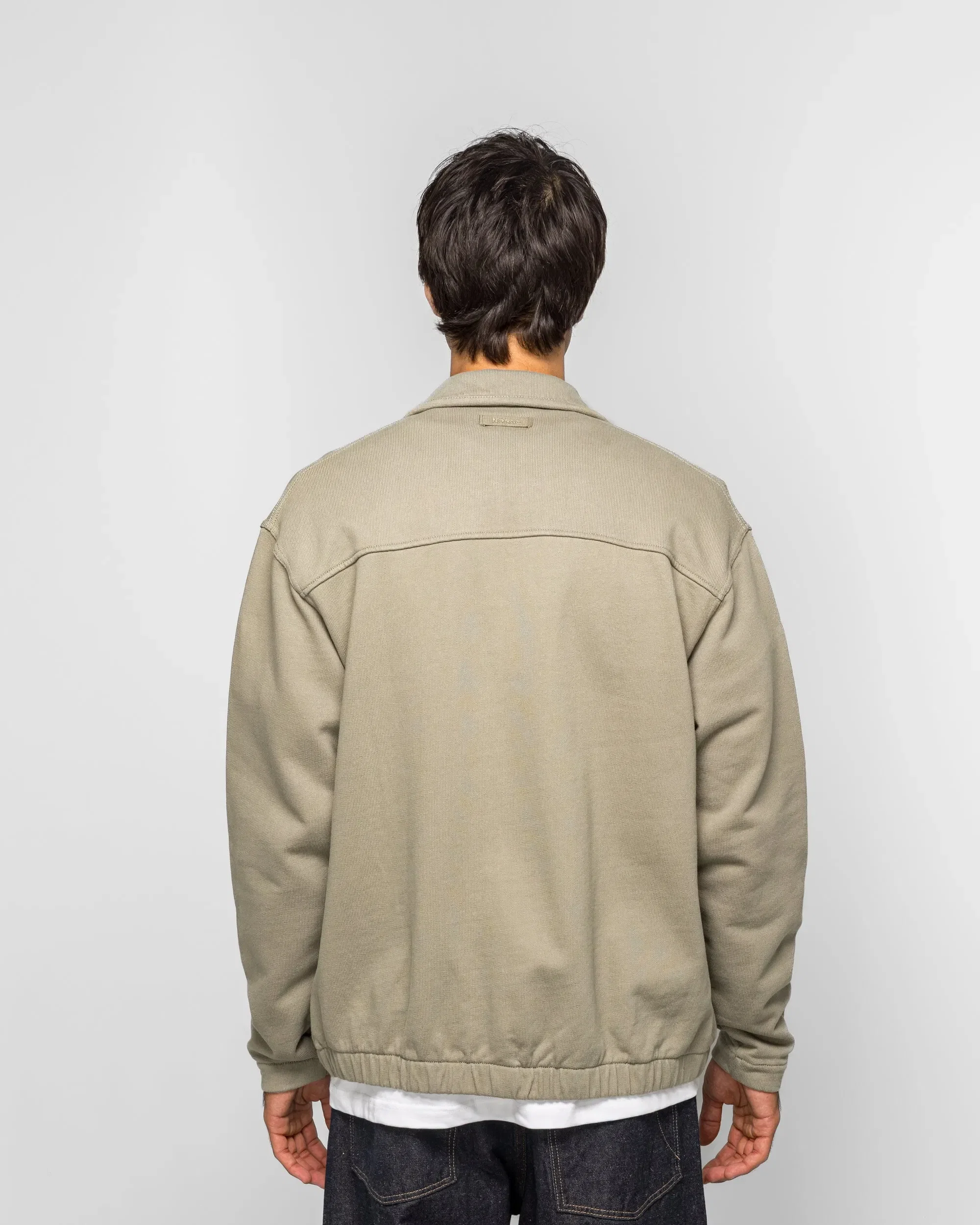 Norse Projects Hornidal Relaxed Organic Loopback Track Jacket - Vetiver