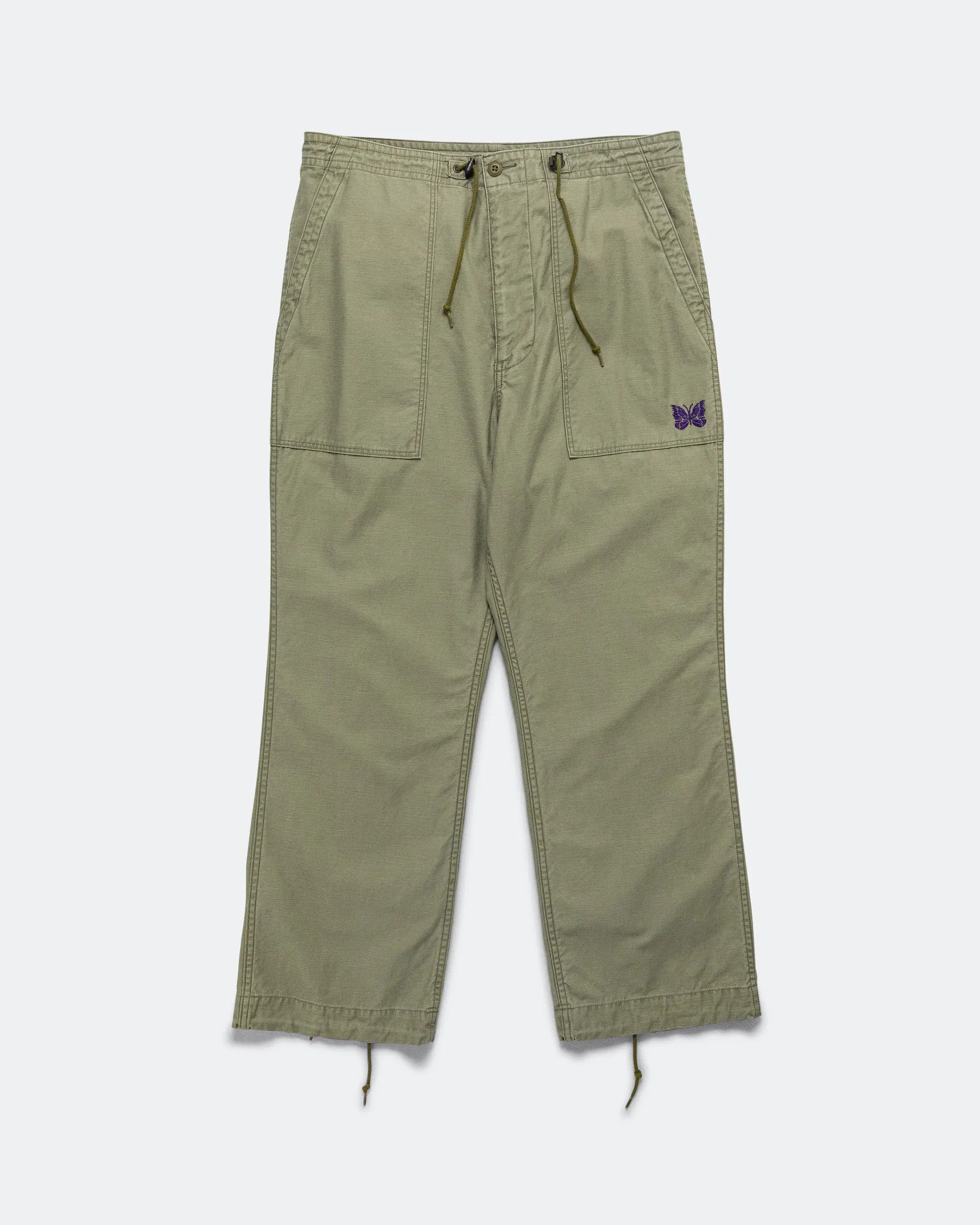 Needles String Field Pant - Olive Reversed Sateen