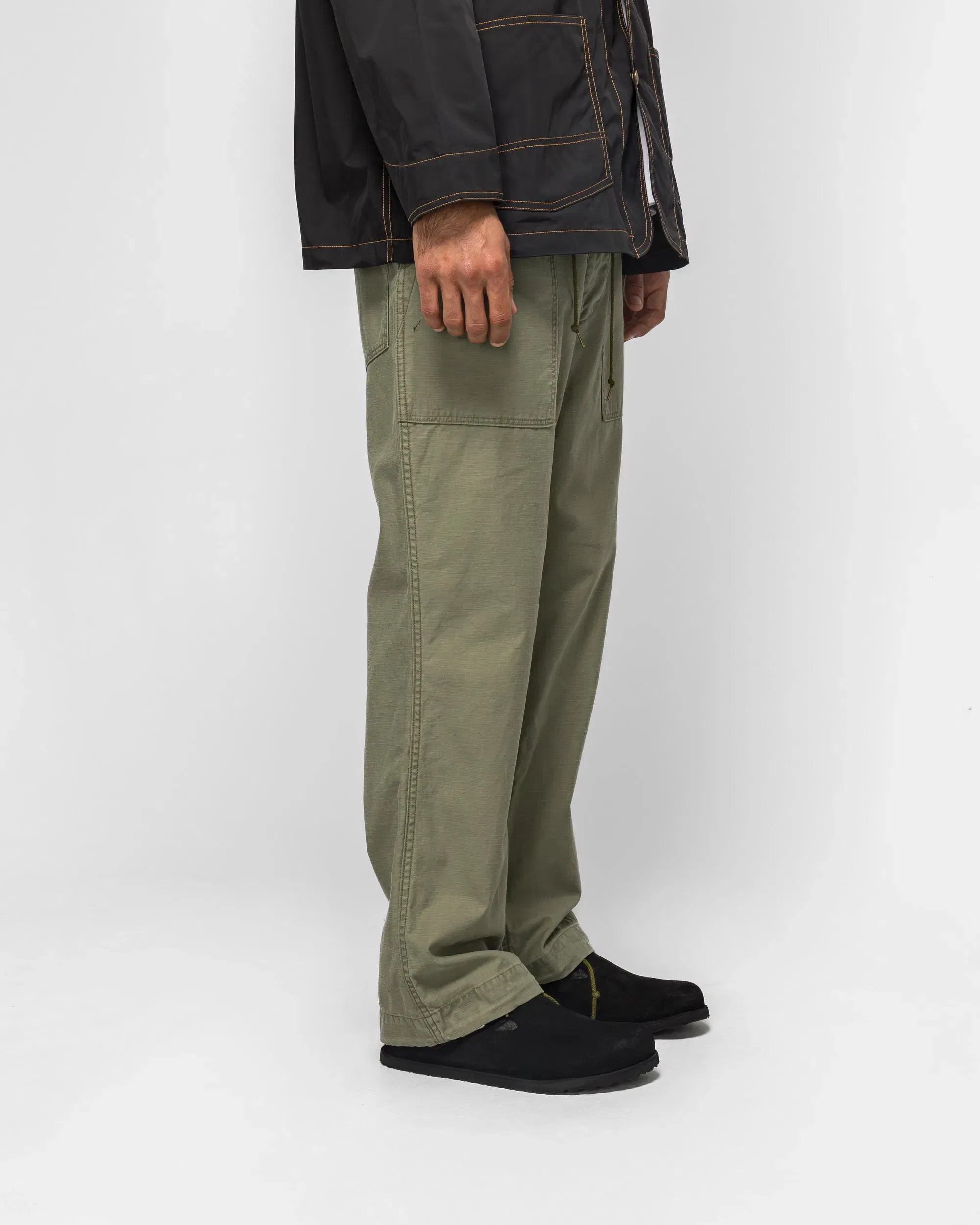Needles String Field Pant - Olive Reversed Sateen